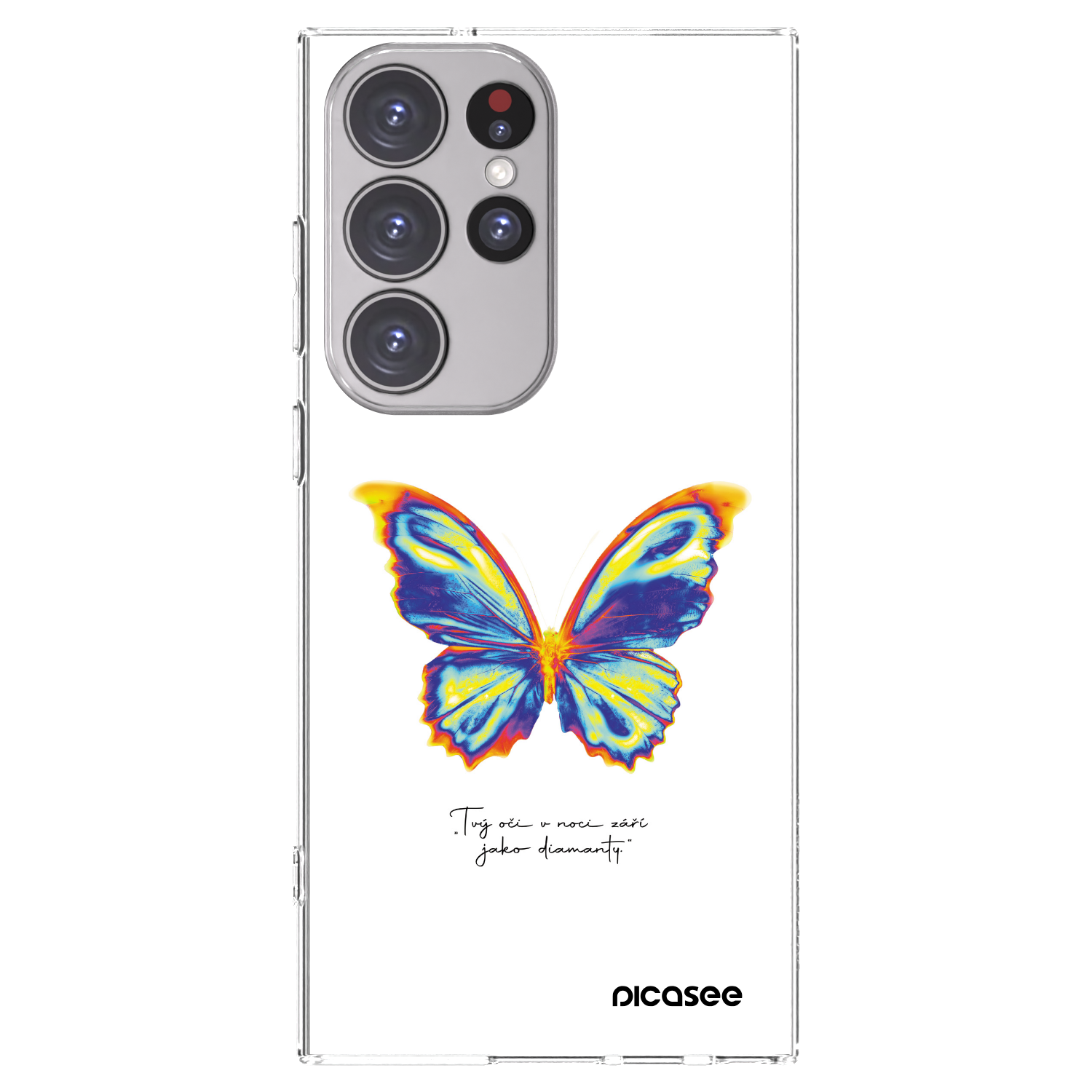 Picasee silikonový průhledný obal pro Samsung Galaxy S23 Ultra 5G - Diamanty White
