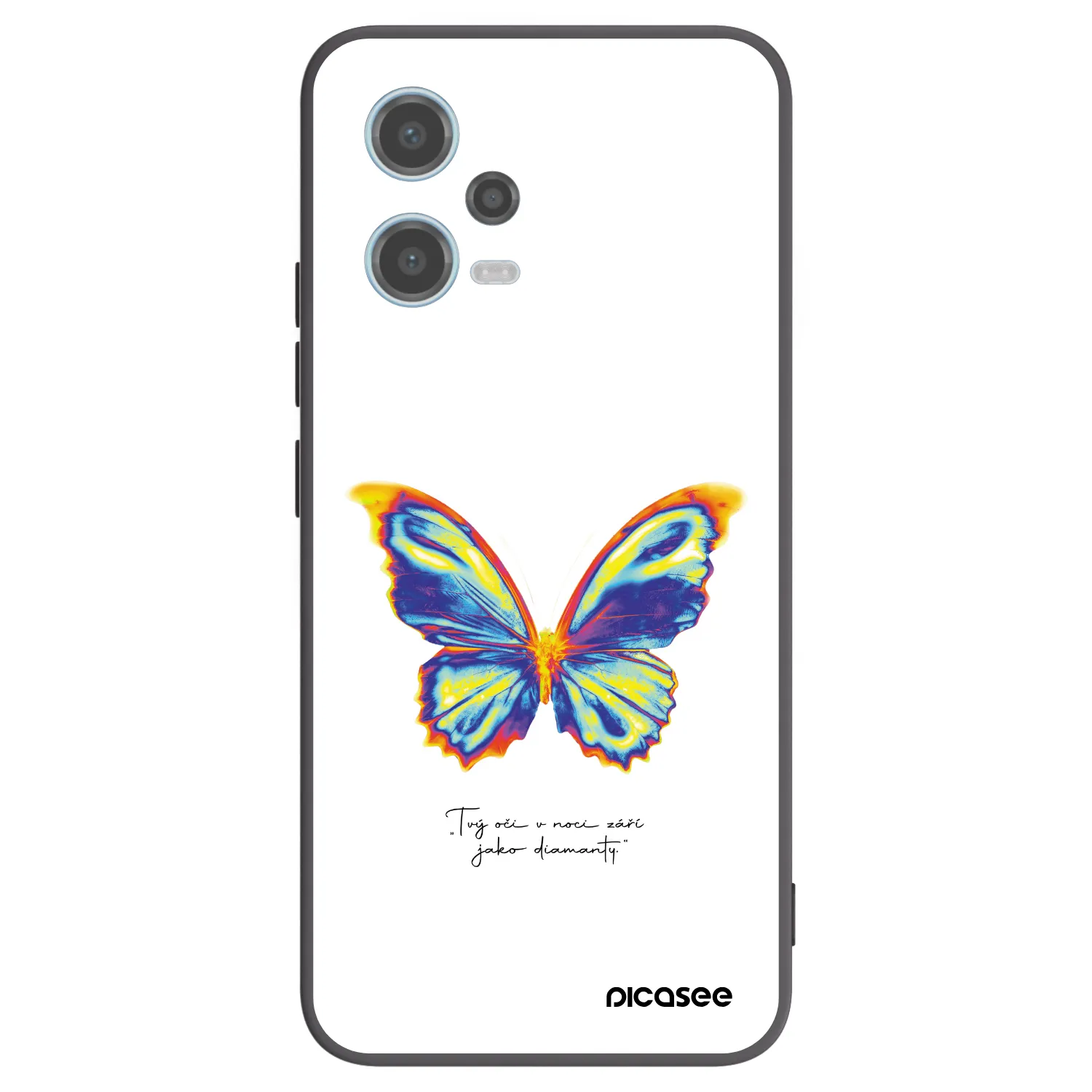 Picasee silikonový černý obal pro Xiaomi Redmi Note 12 5G - Diamanty White