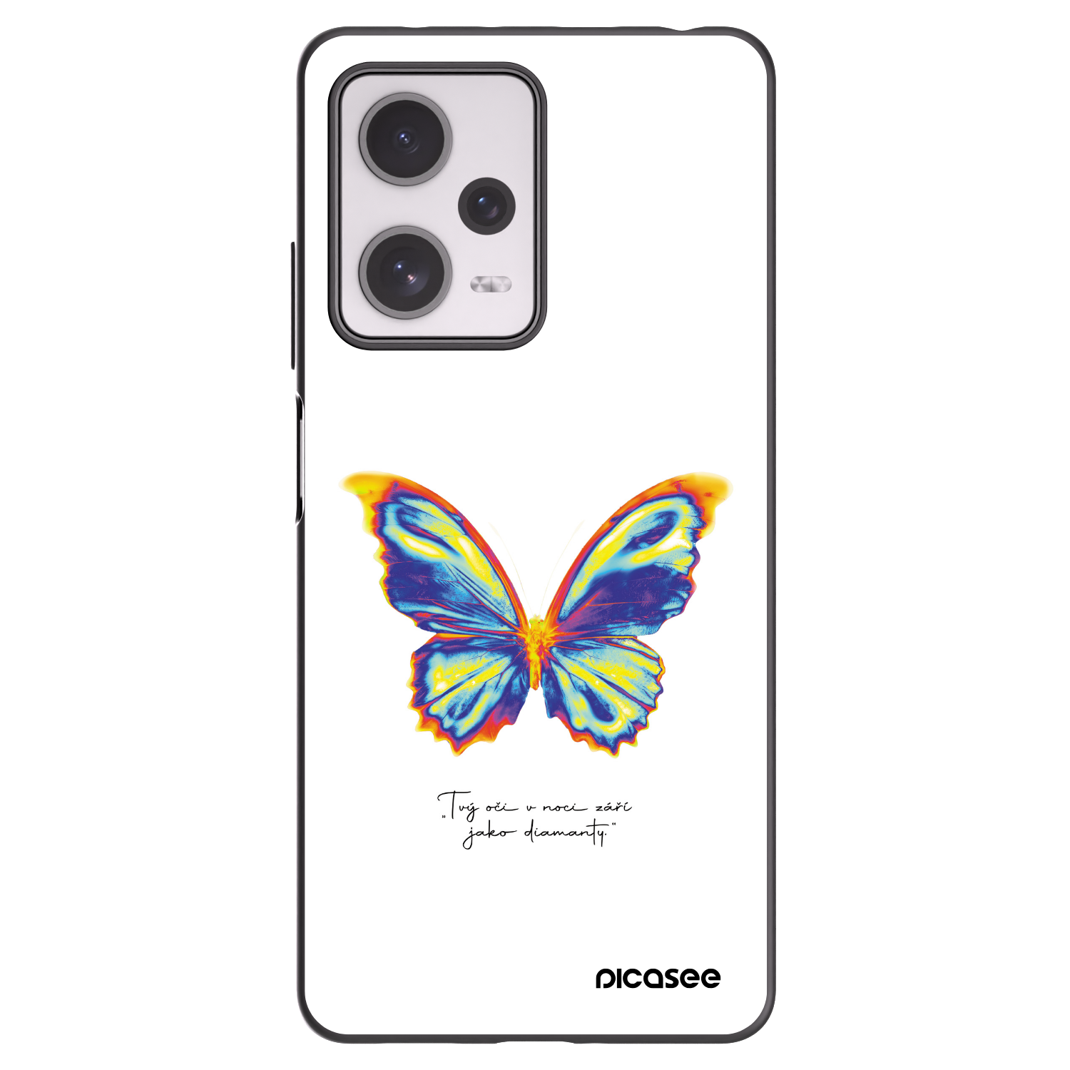 Picasee silikonový černý obal pro Xiaomi Redmi Note 12 Pro+ 5G - Diamanty White