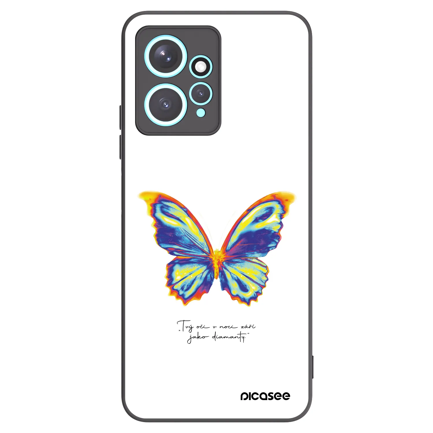 Picasee silikonový černý obal pro Xiaomi Redmi Note 12 4G - Diamanty White