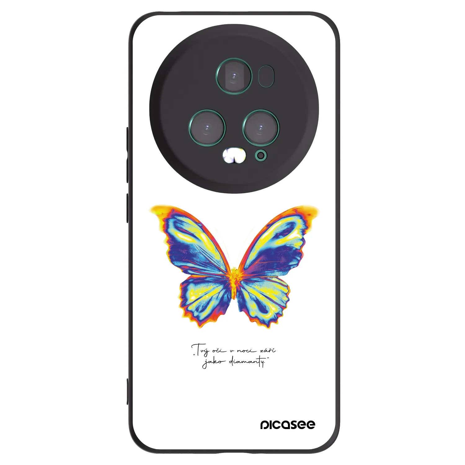 Picasee silikonový černý obal pro Honor Magic5 Pro - Diamanty White