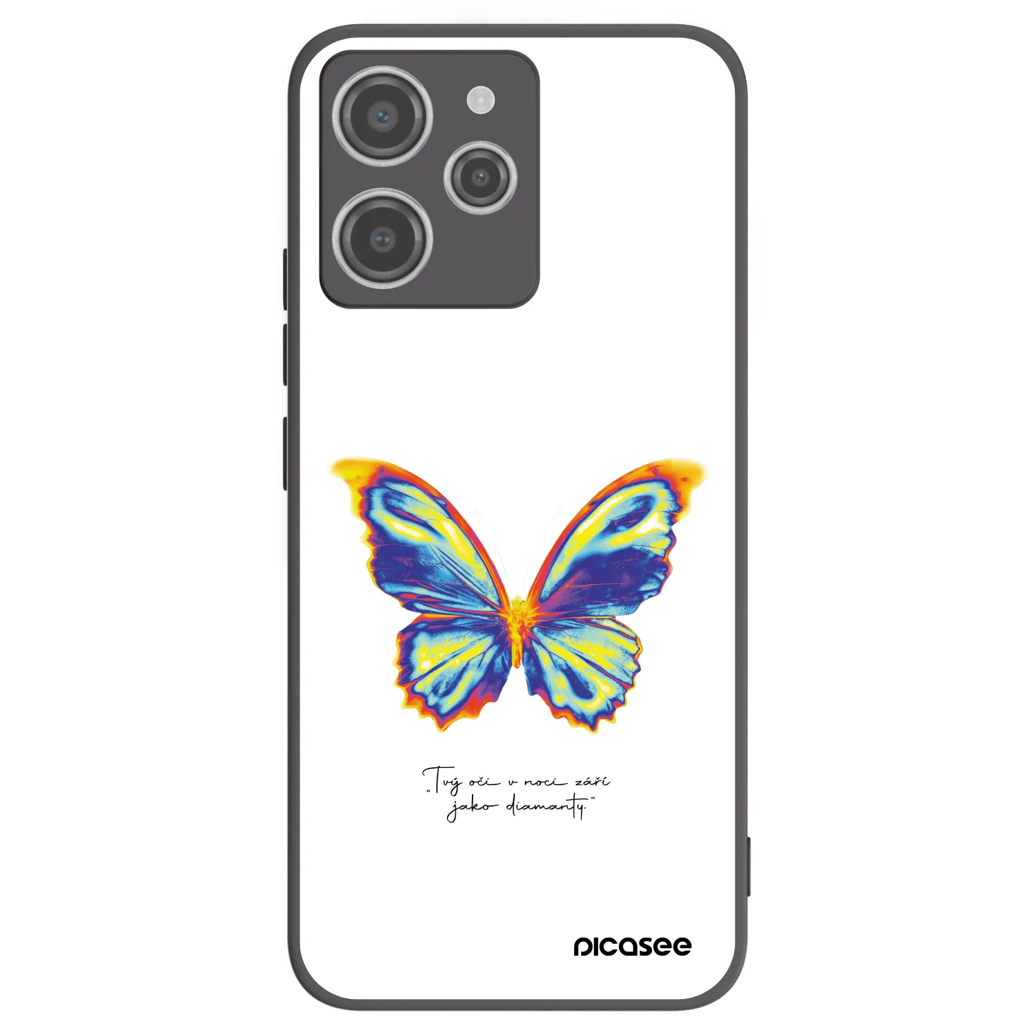Picasee silikonový černý obal pro Xiaomi Redmi 12 4G - Diamanty White
