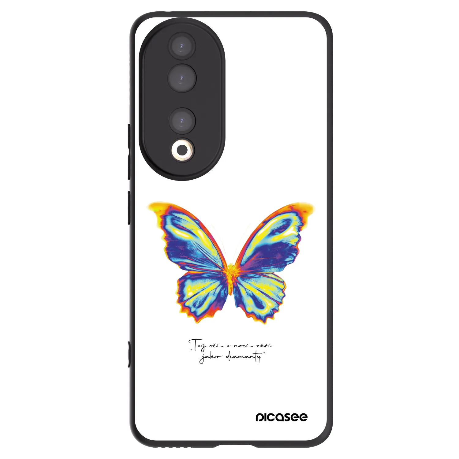 Picasee silikonový černý obal pro Honor 90 5G - Diamanty White