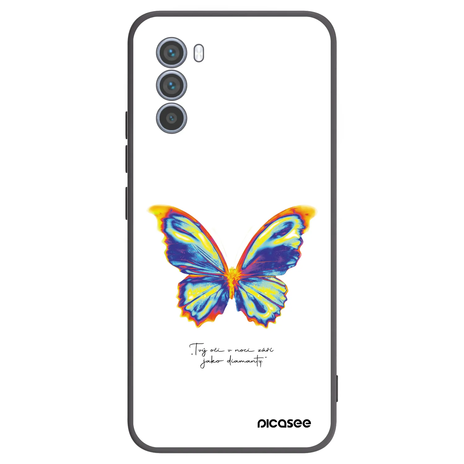 Picasee silikonový černý obal pro Motorola Moto G62 - Diamanty White