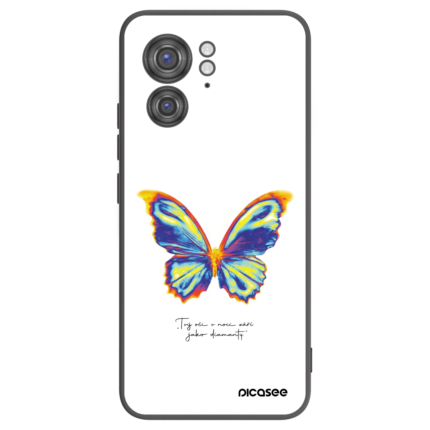 Picasee silikonový černý obal pro Motorola Edge 40 - Diamanty White