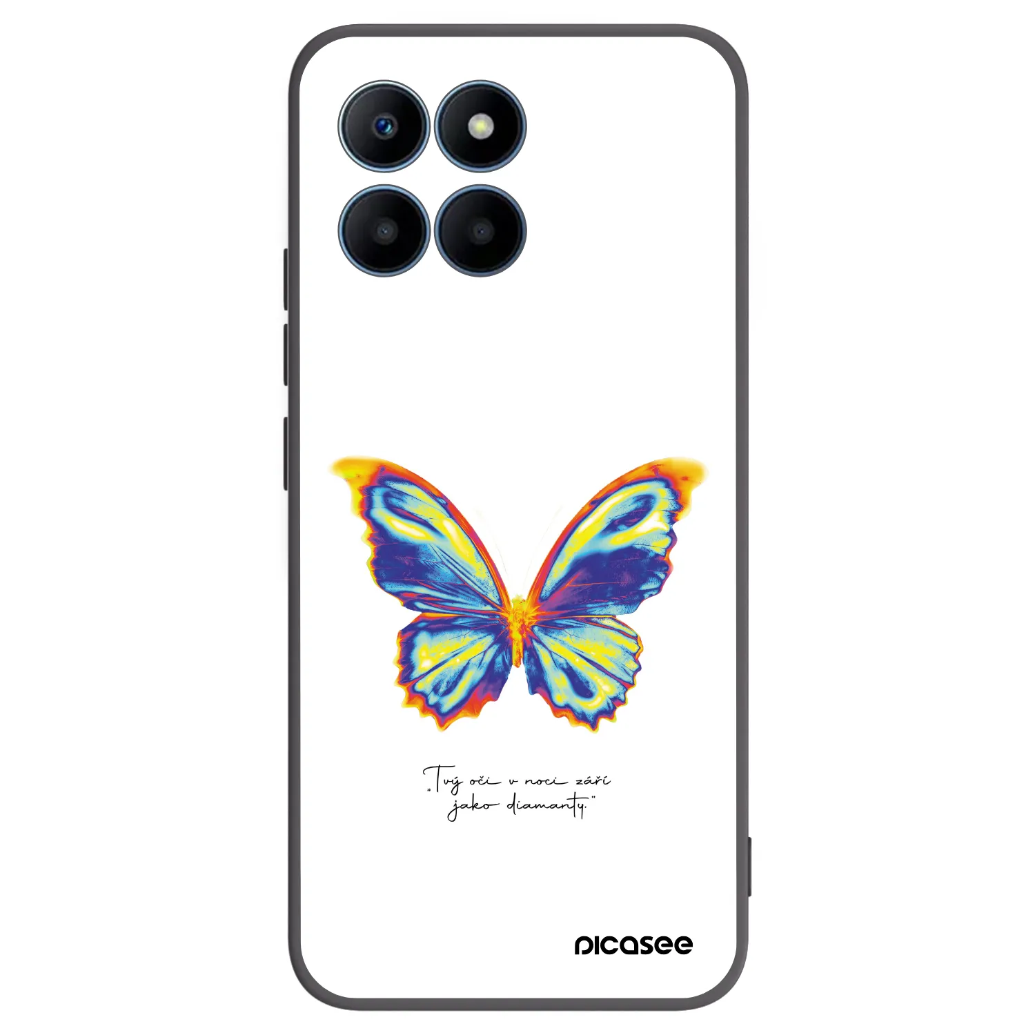 Picasee silikonový černý obal pro Honor 70 Lite - Diamanty White