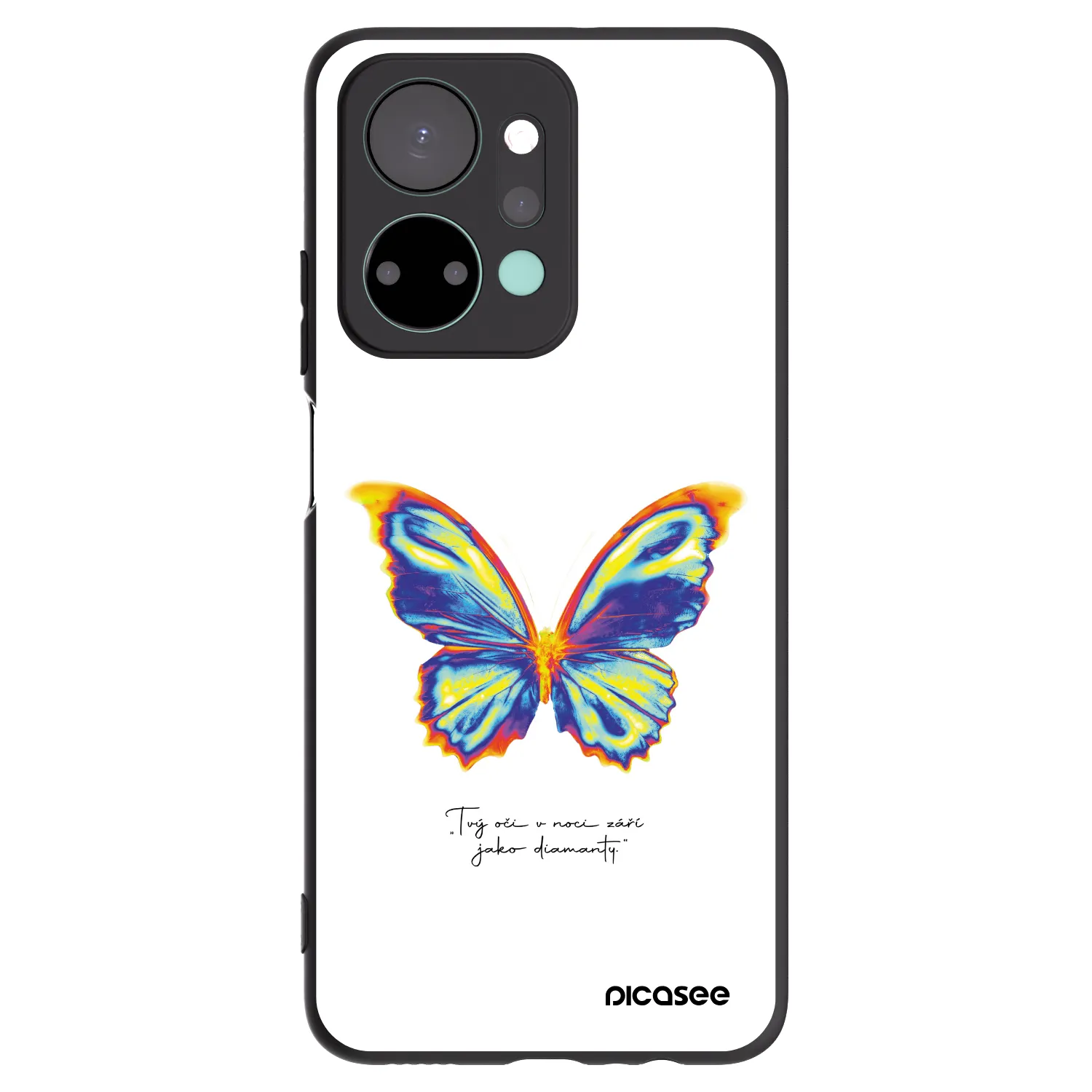 Picasee silikonový černý obal pro Honor X7a - Diamanty White