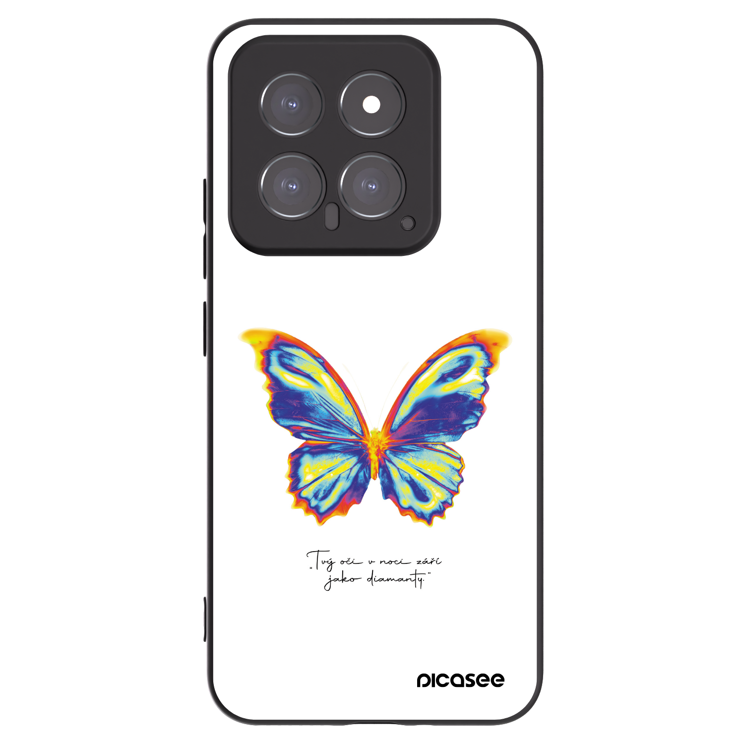 Picasee silikonový černý obal pro Xiaomi 14 - Diamanty White