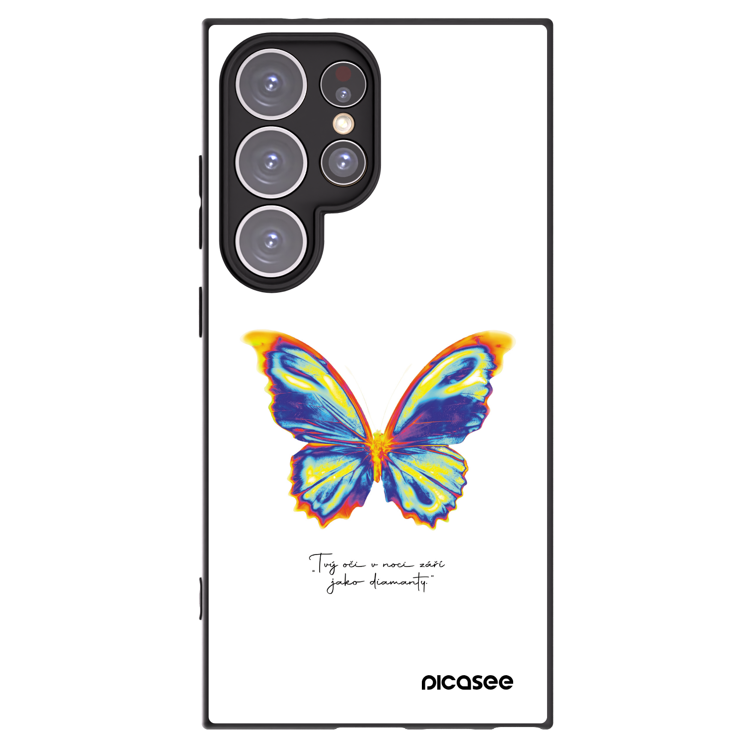 Picasee silikonový černý obal pro Samsung Galaxy S24 Ultra S928B 5G - Diamanty White