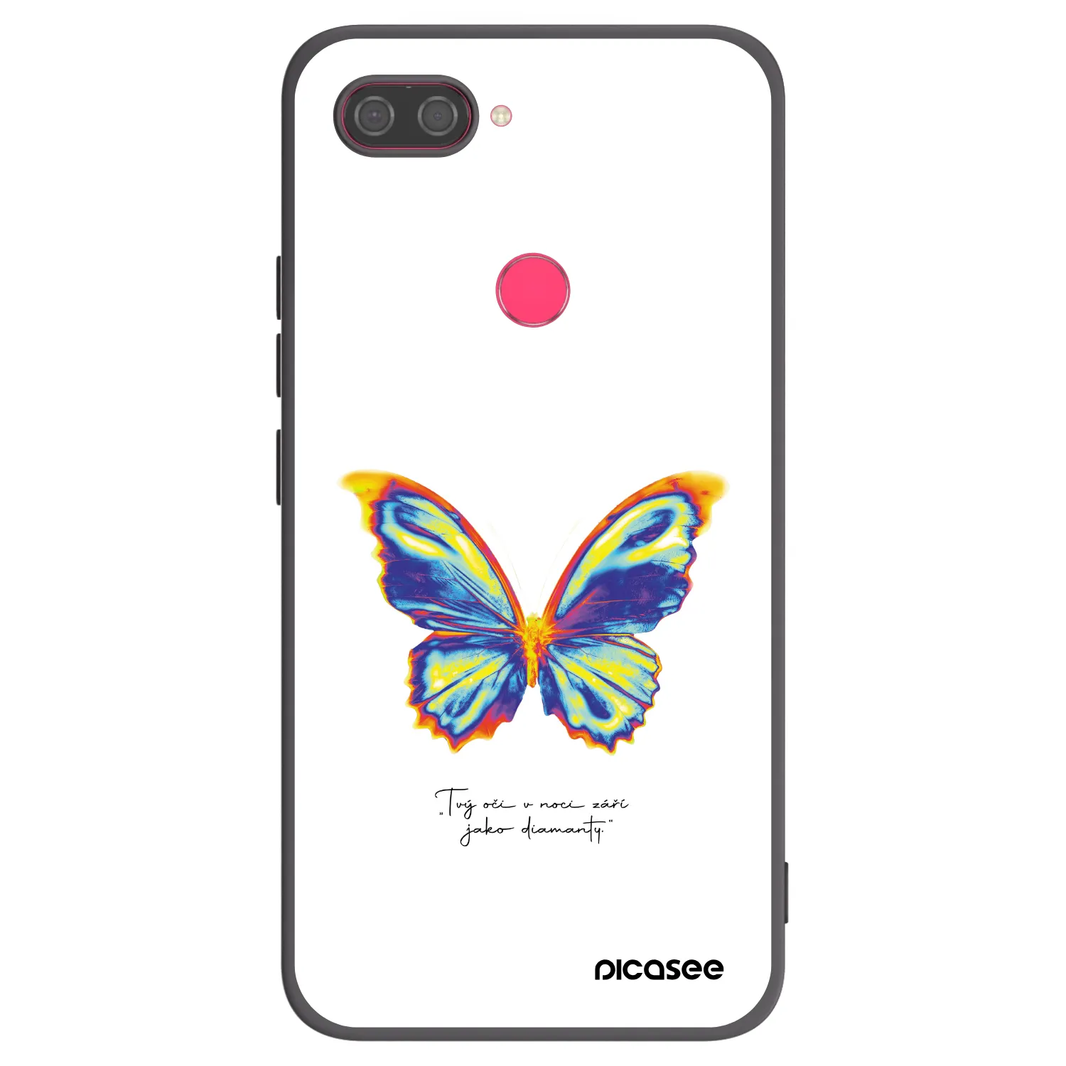 Picasee silikonový černý obal pro Xiaomi Mi 8 Lite - Diamanty White