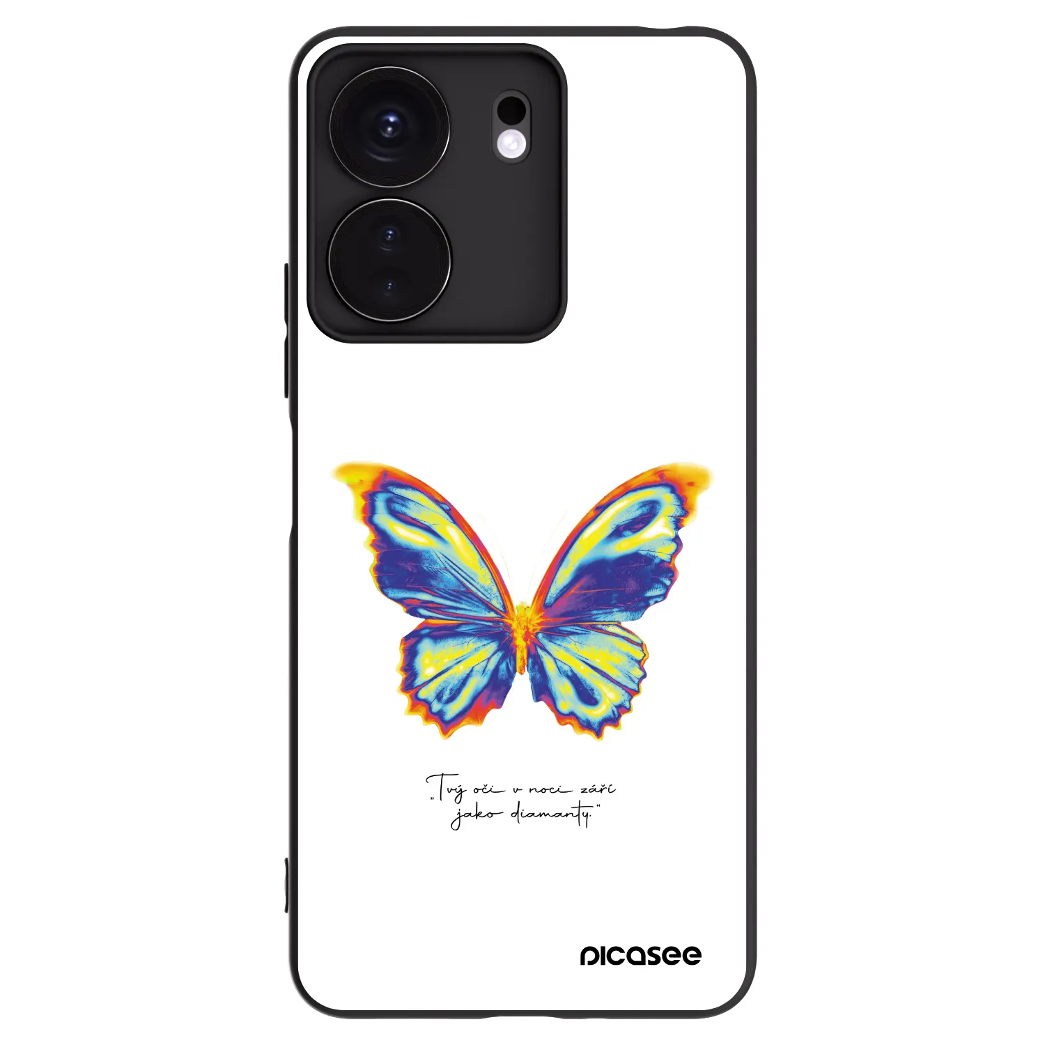Picasee silikonový černý obal pro Xiaomi Redmi 13C 4G - Diamanty White