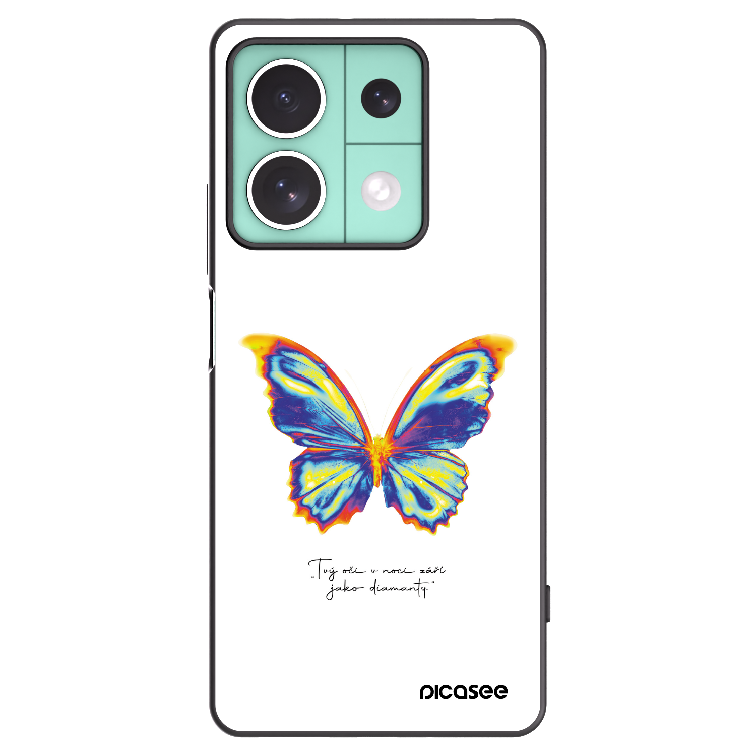 Picasee silikonový černý obal pro Xiaomi Redmi Note 13 5G - Diamanty White