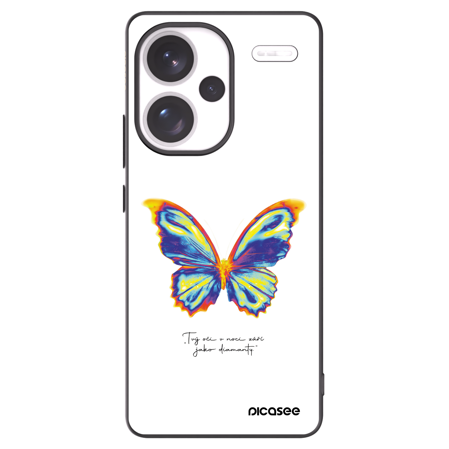 Picasee silikonový černý obal pro Xiaomi Redmi Note 13 Pro+ 5G - Diamanty White