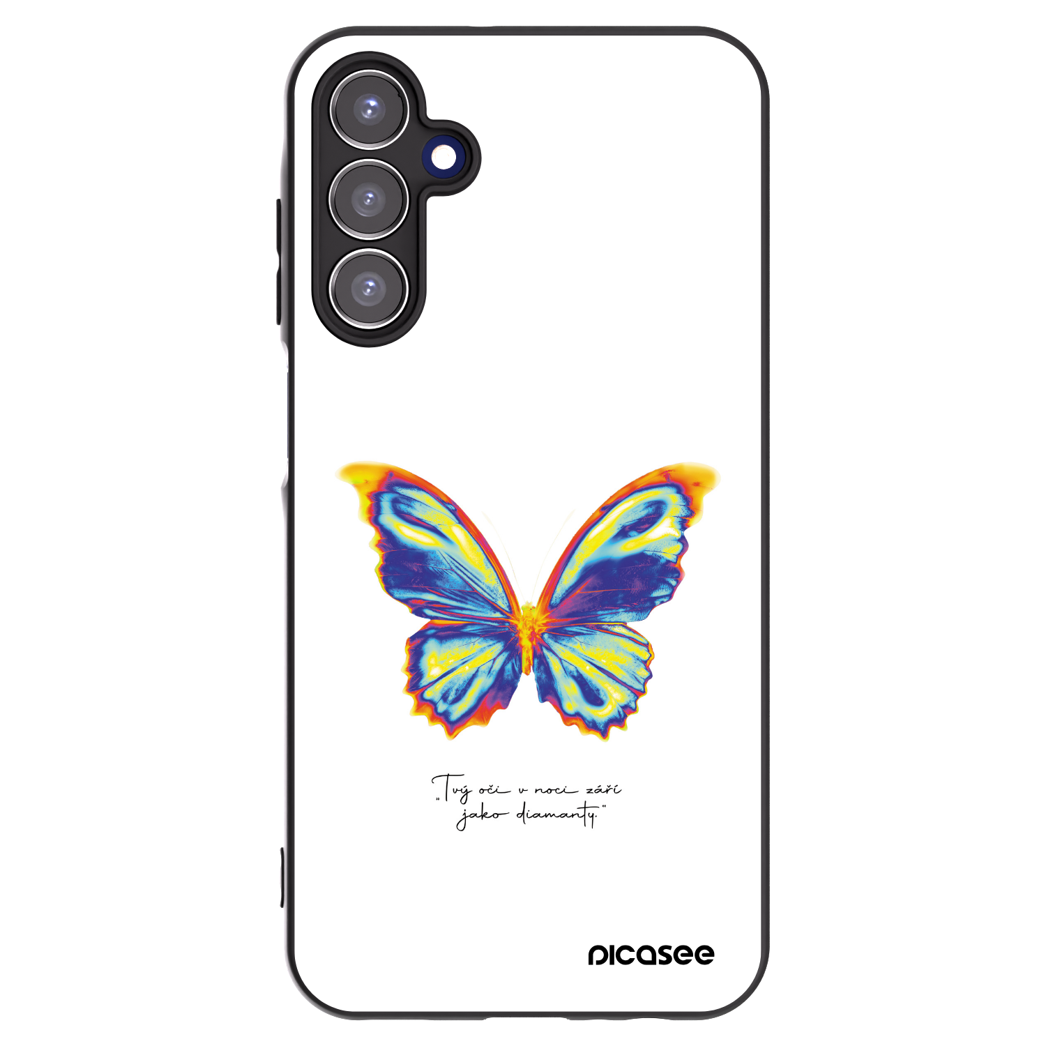 Picasee silikonový černý obal pro Samsung Galaxy A15 A155F 4G - Diamanty White