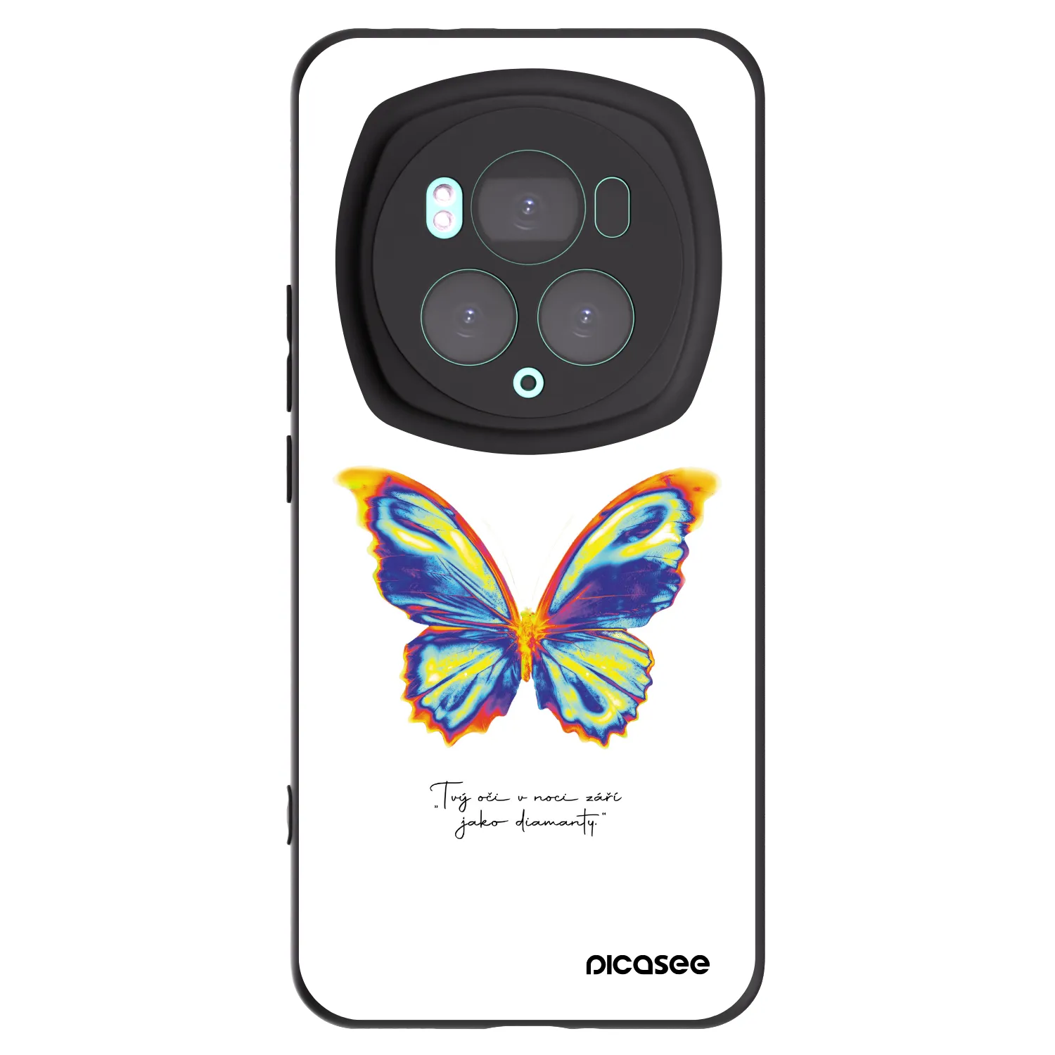 Picasee silikonový černý obal pro Honor Magic6 Pro - Diamanty White