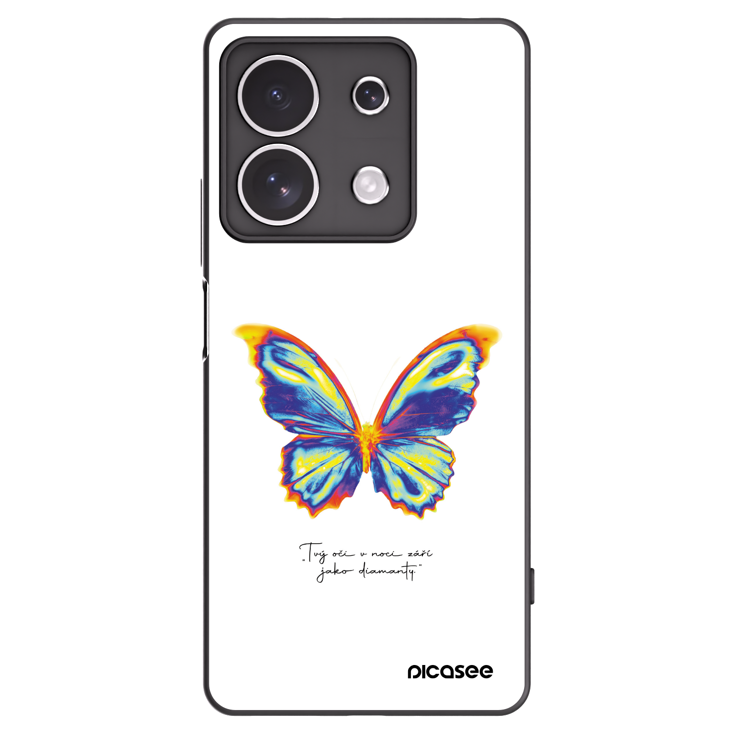 Picasee silikonový černý obal pro Xiaomi Redmi Note 13 4G - Diamanty White
