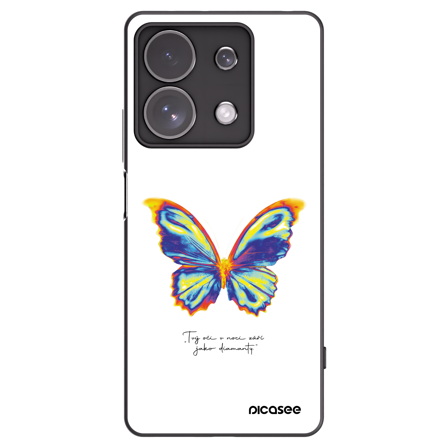 Picasee silikonový černý obal pro Xiaomi Redmi Note 13 Pro 4G - Diamanty White