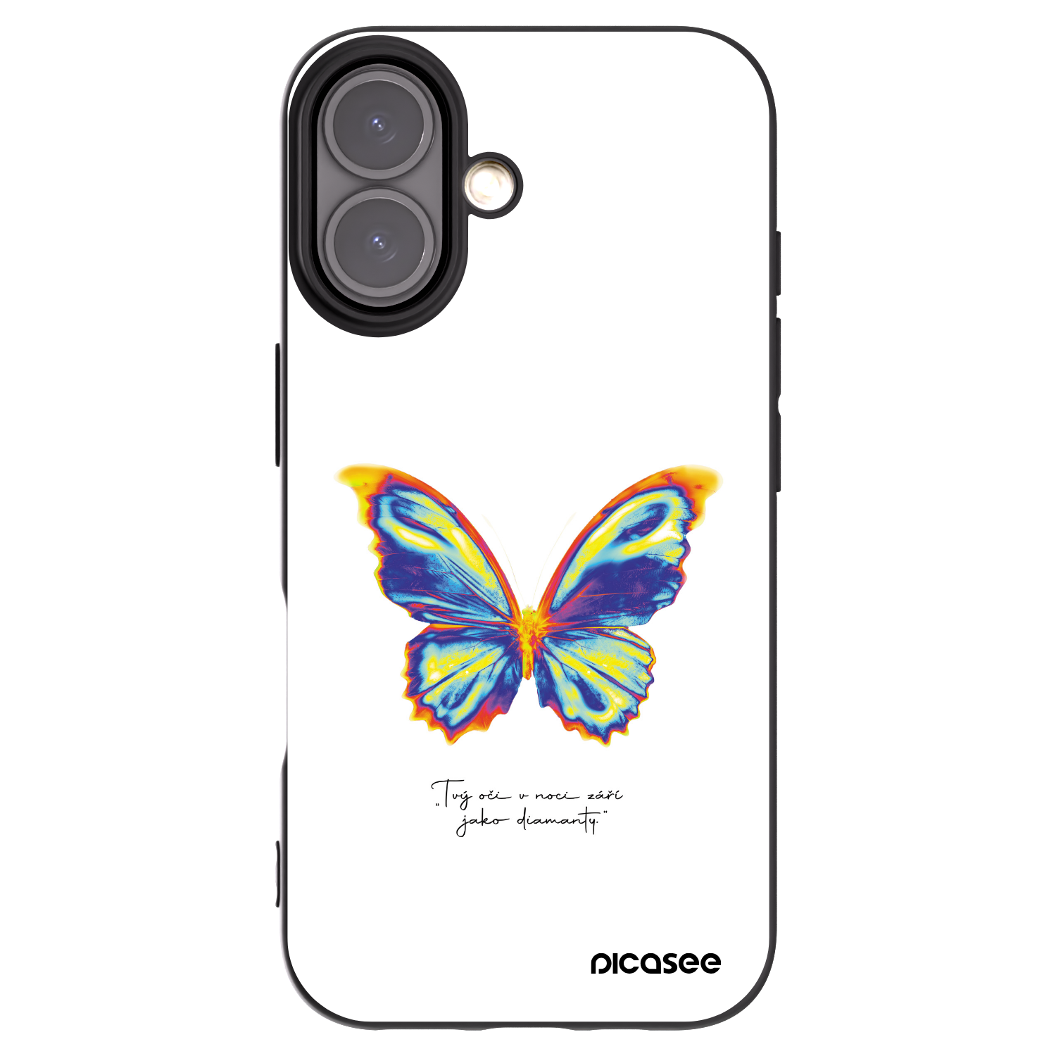 Picasee silikonový černý obal pro Apple iPhone 16 - Diamanty White