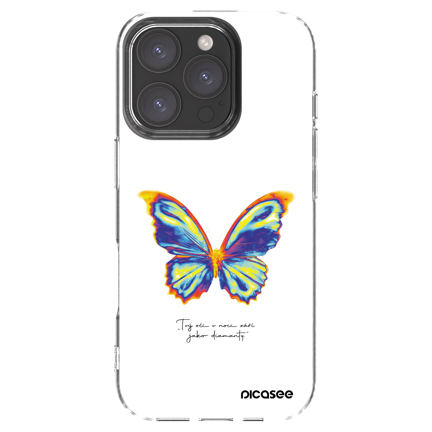 Picasee silikonový průhledný obal pro Apple iPhone 16 Pro - Diamanty White