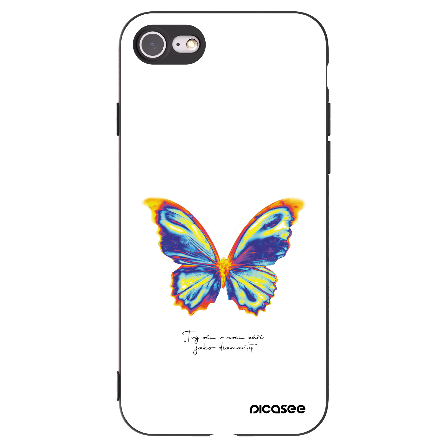 Picasee silikonový černý obal pro Apple iPhone 8 - Diamanty White