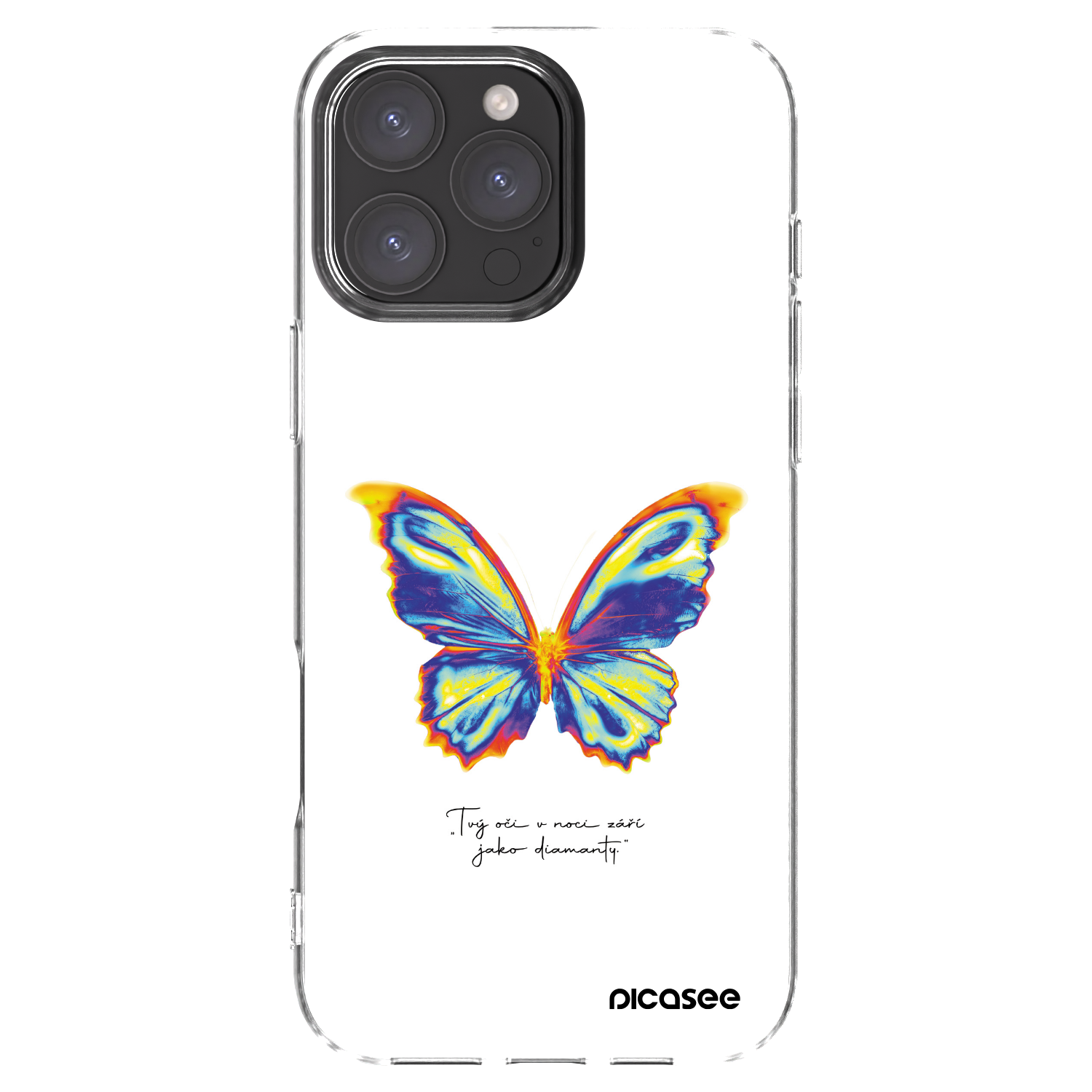 Picasee silikonový průhledný obal pro Apple iPhone 16 Pro Max - Diamanty White