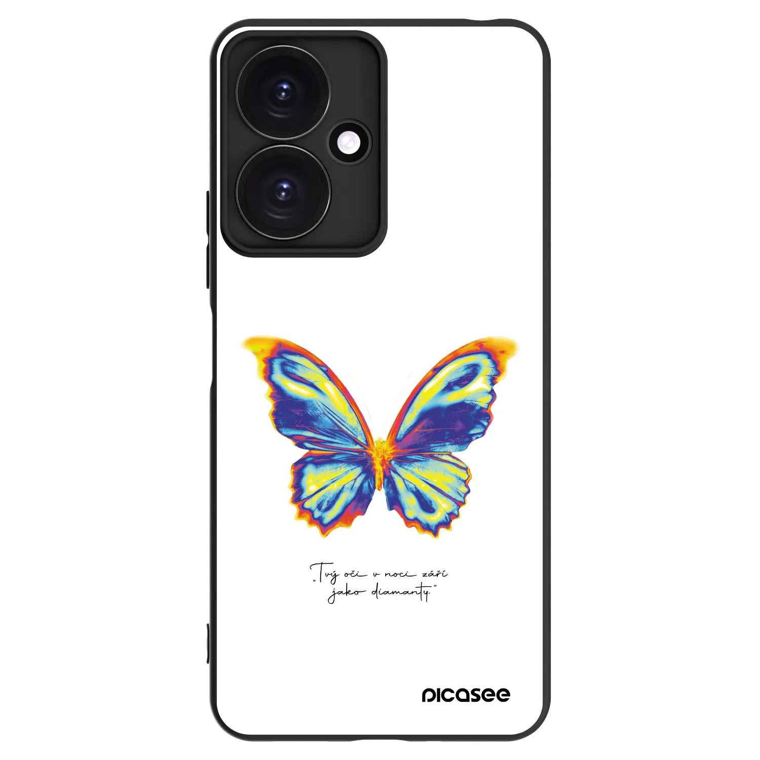 Picasee silikonový černý obal pro Xiaomi Redmi 13C 5G - Diamanty White
