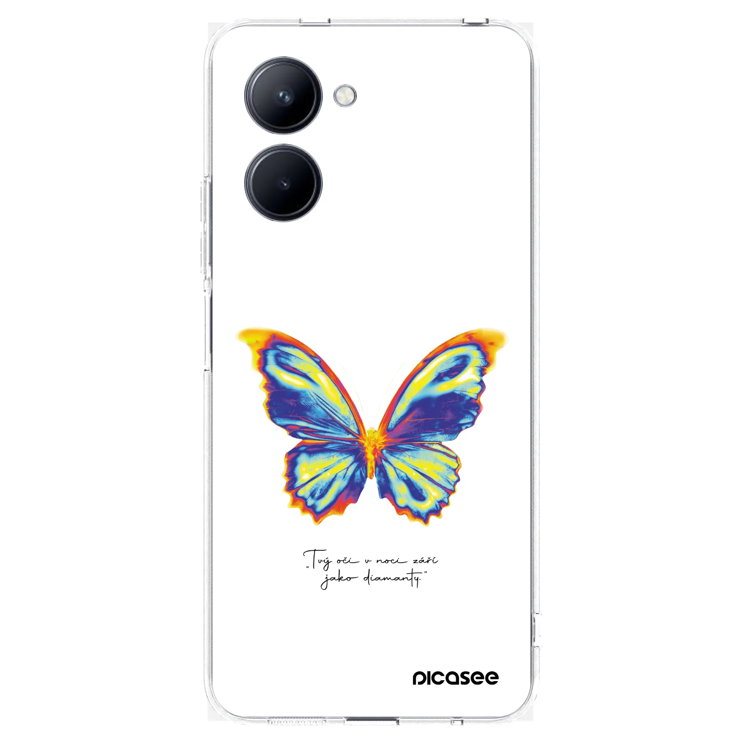 Picasee silikonový průhledný obal pro Realme C33 (2023) - Diamanty White