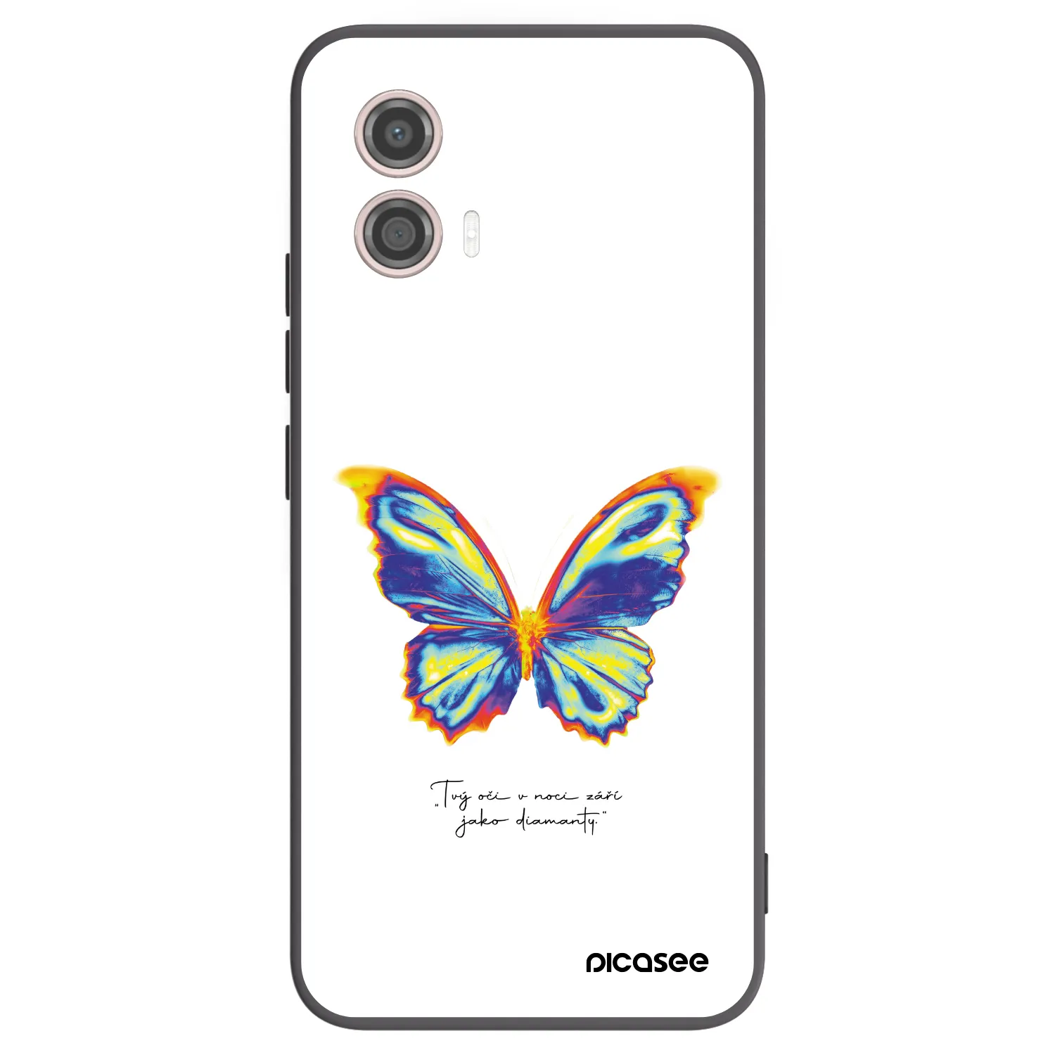 Picasee silikonový černý obal pro Motorola Moto G53 5G - Diamanty White