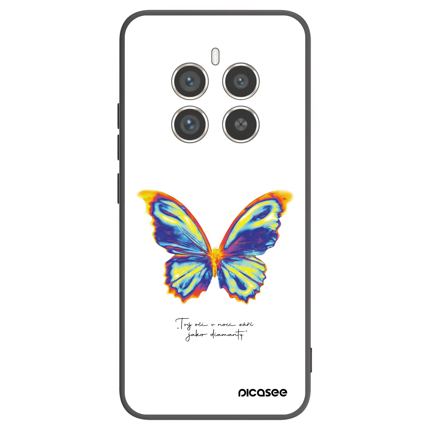 Picasee silikonový černý obal pro Realme 12 Pro 5G - Diamanty White