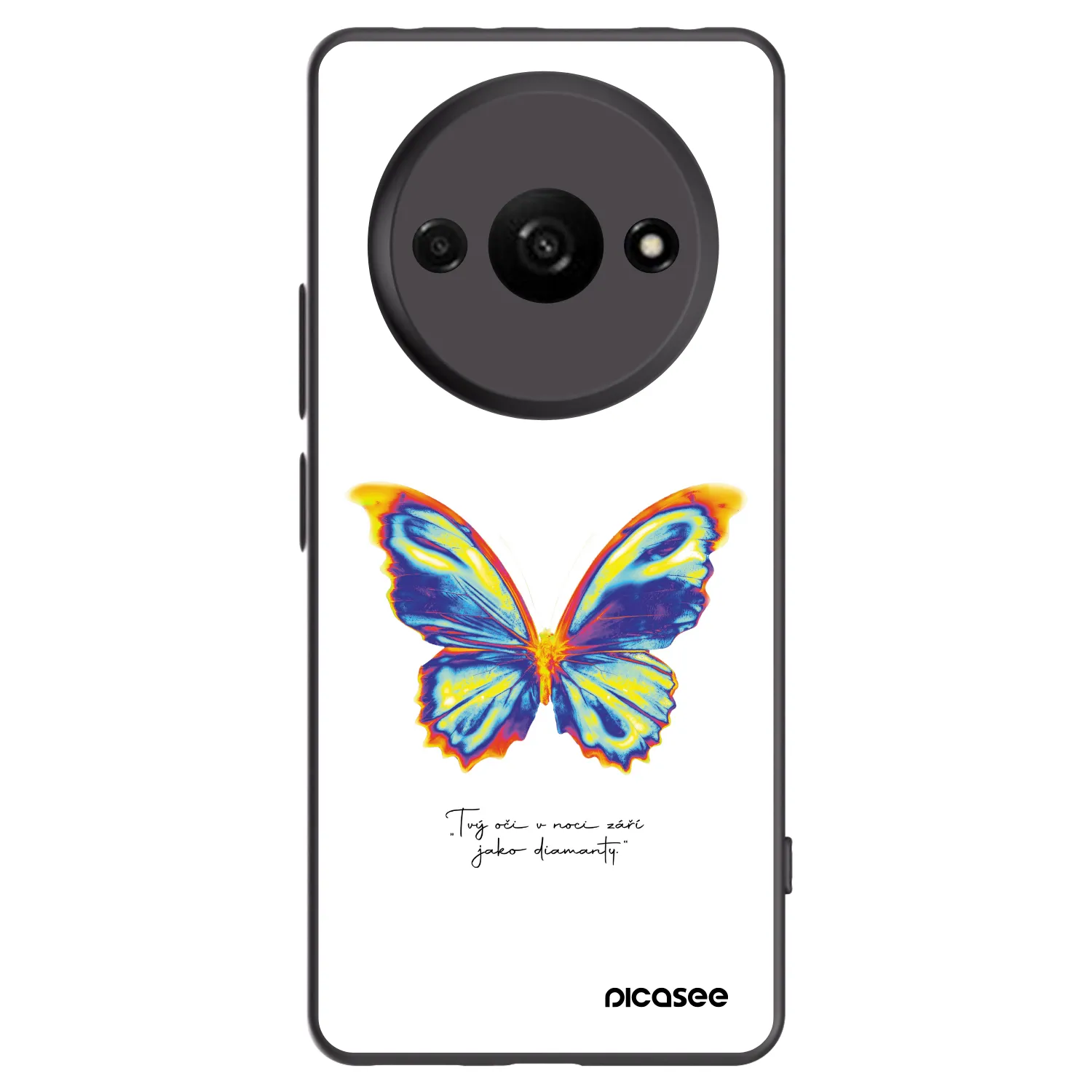 Picasee silikonový černý obal pro Xiaomi Redmi A3 - Diamanty White