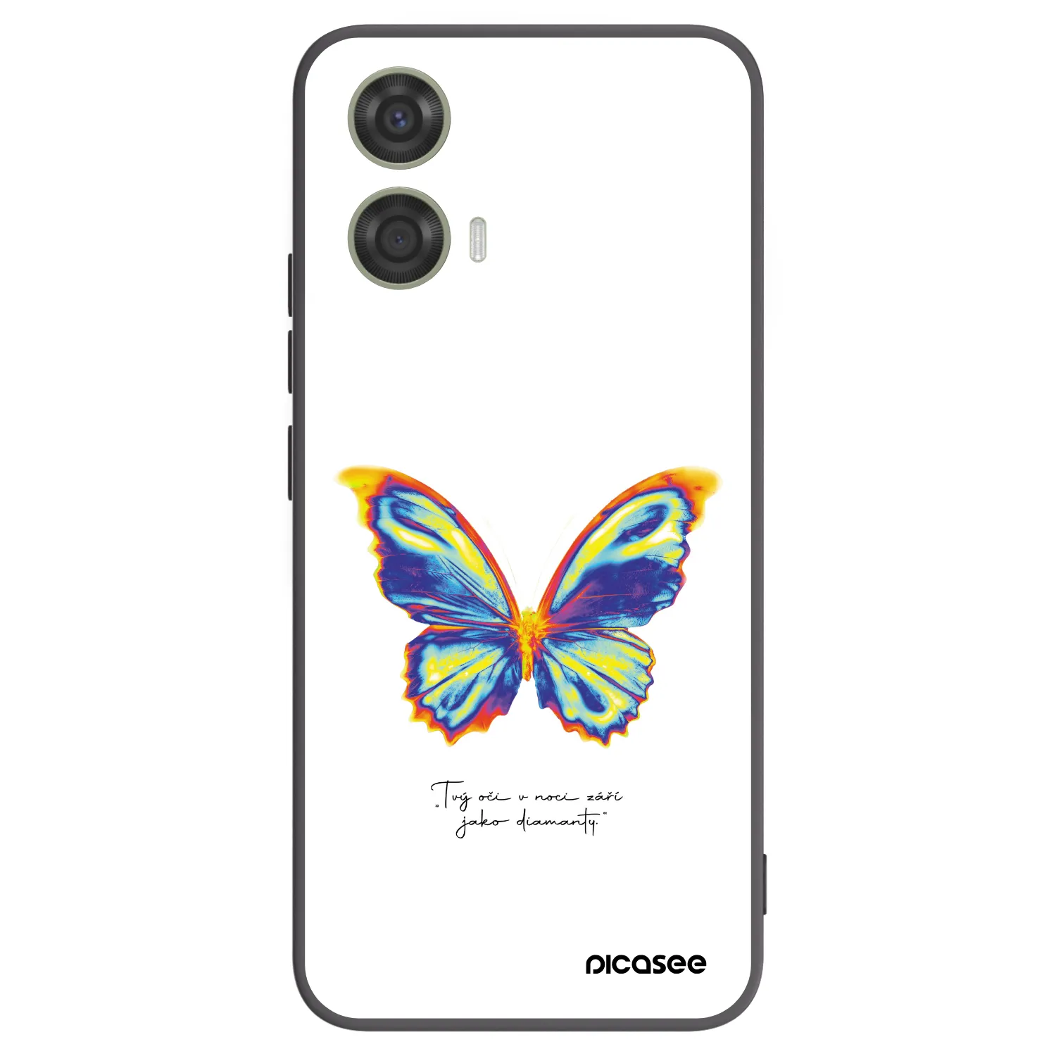 Picasee silikonový černý obal pro Motorola Moto G24 - Diamanty White