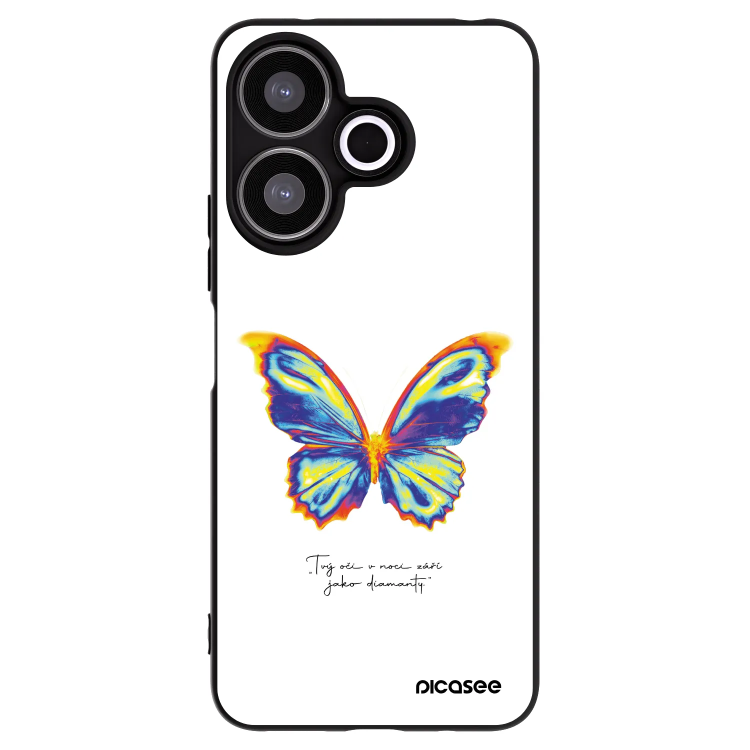 Picasee silikonový černý obal pro Xiaomi Redmi 13 4G - Diamanty White