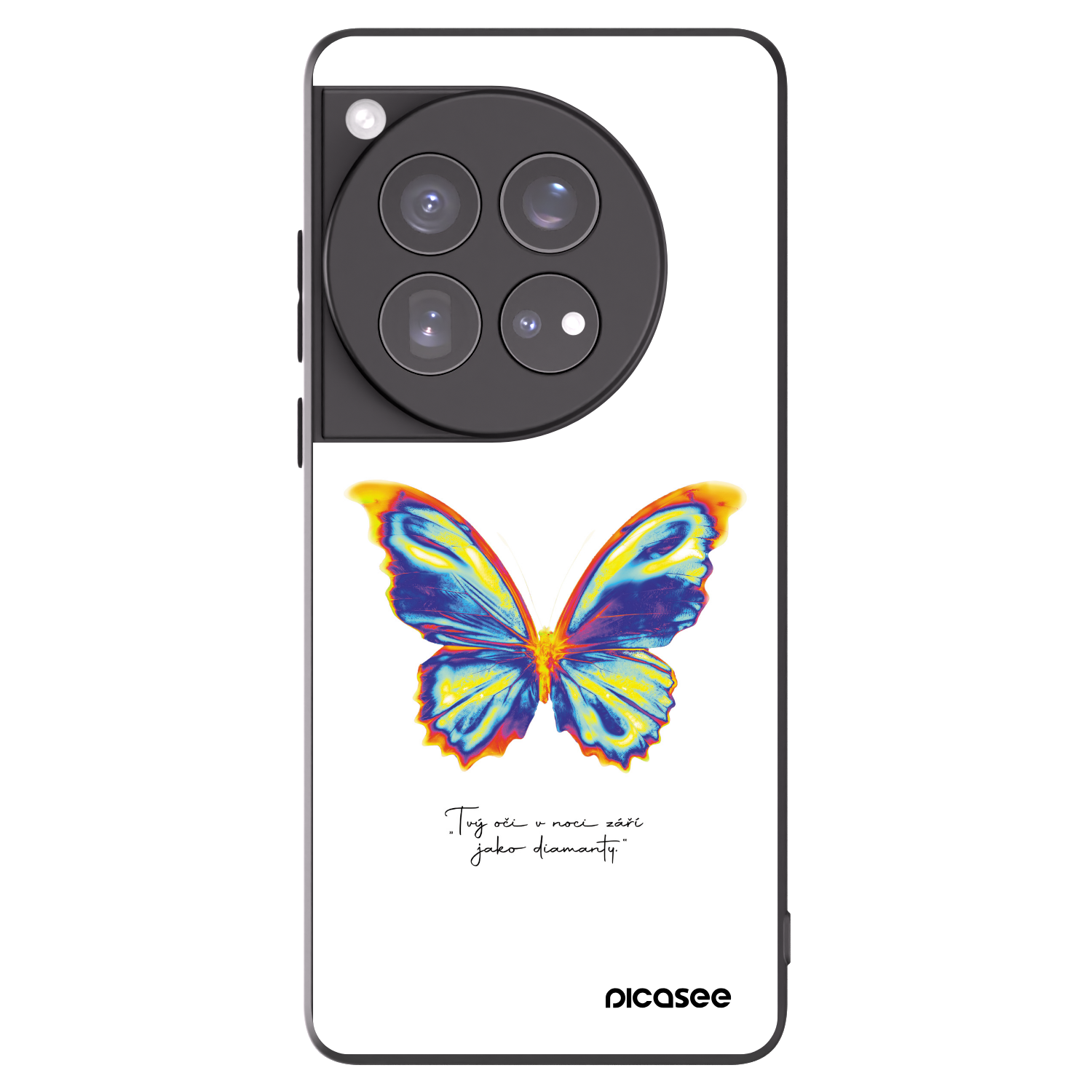 Picasee silikonový černý obal pro OnePlus 12 5G - Diamanty White