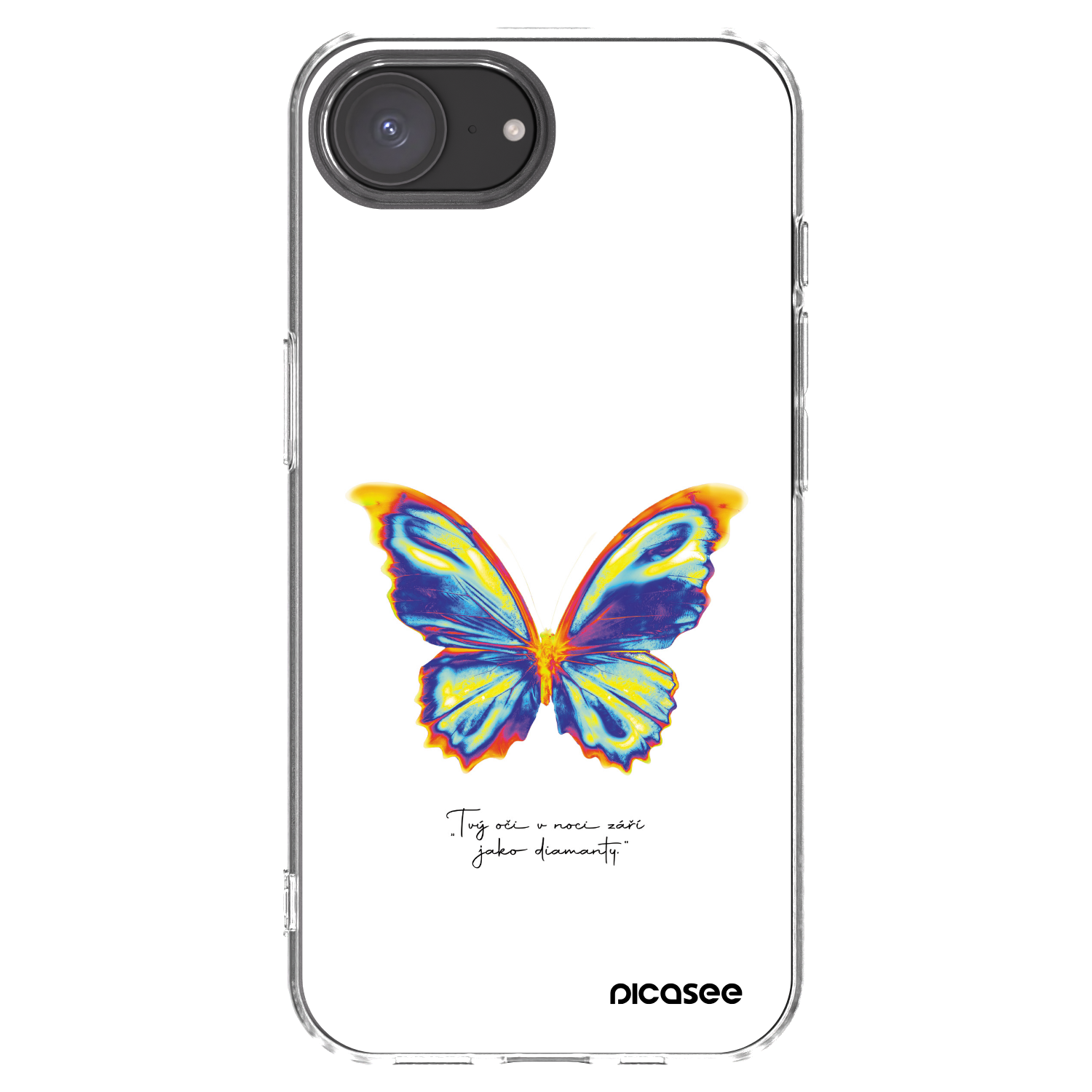 Picasee silikonový průhledný obal pro Apple iPhone 16e - Diamanty White