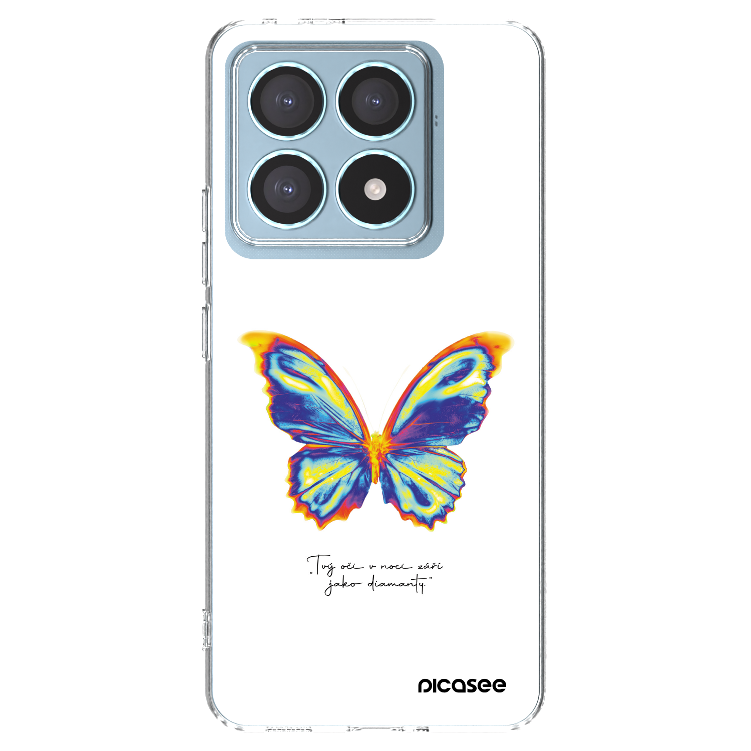Picasee silikonový průhledný obal pro Xiaomi 14T Pro - Diamanty White