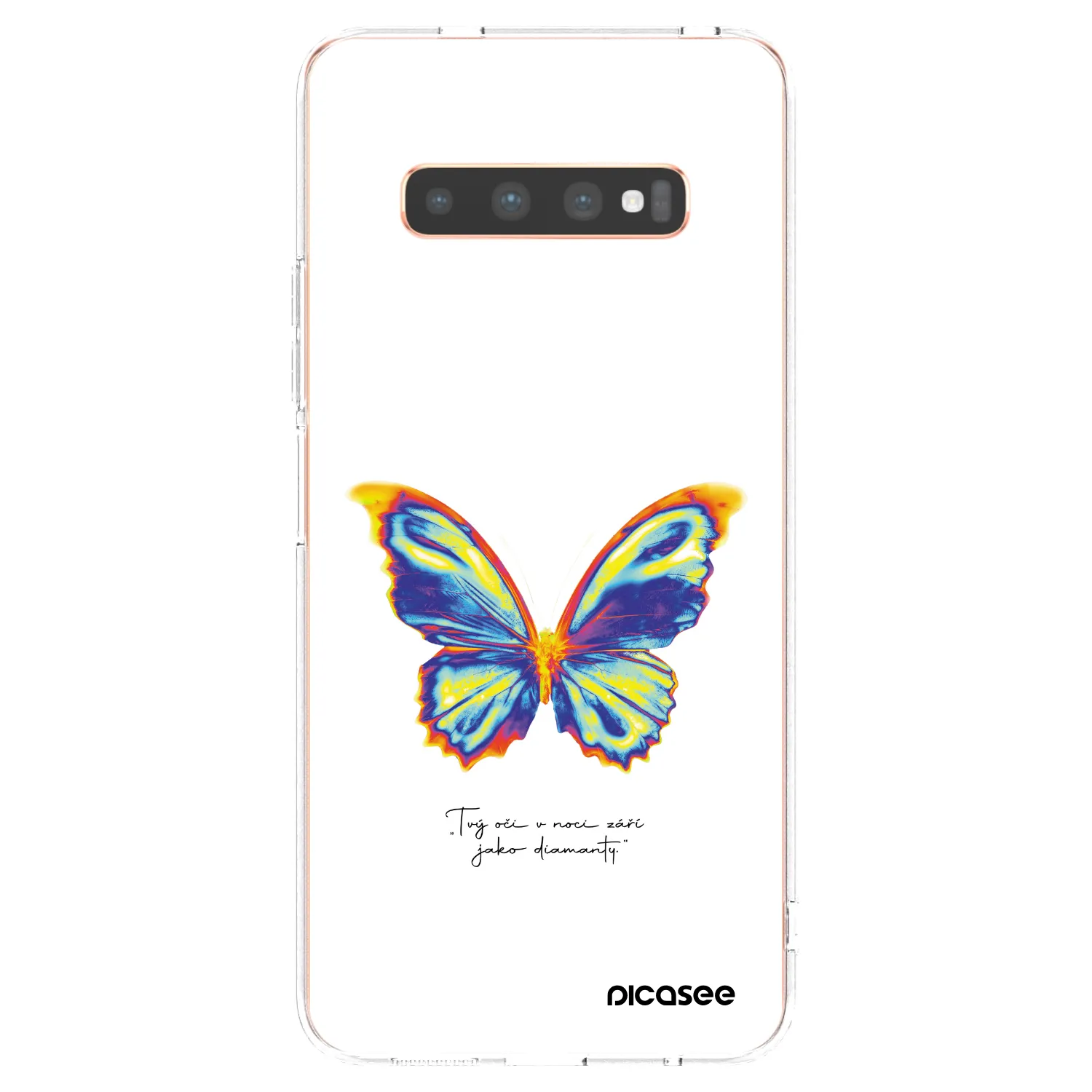 Picasee silikonový průhledný obal pro Samsung Galaxy S10 Plus G975 - Diamanty White