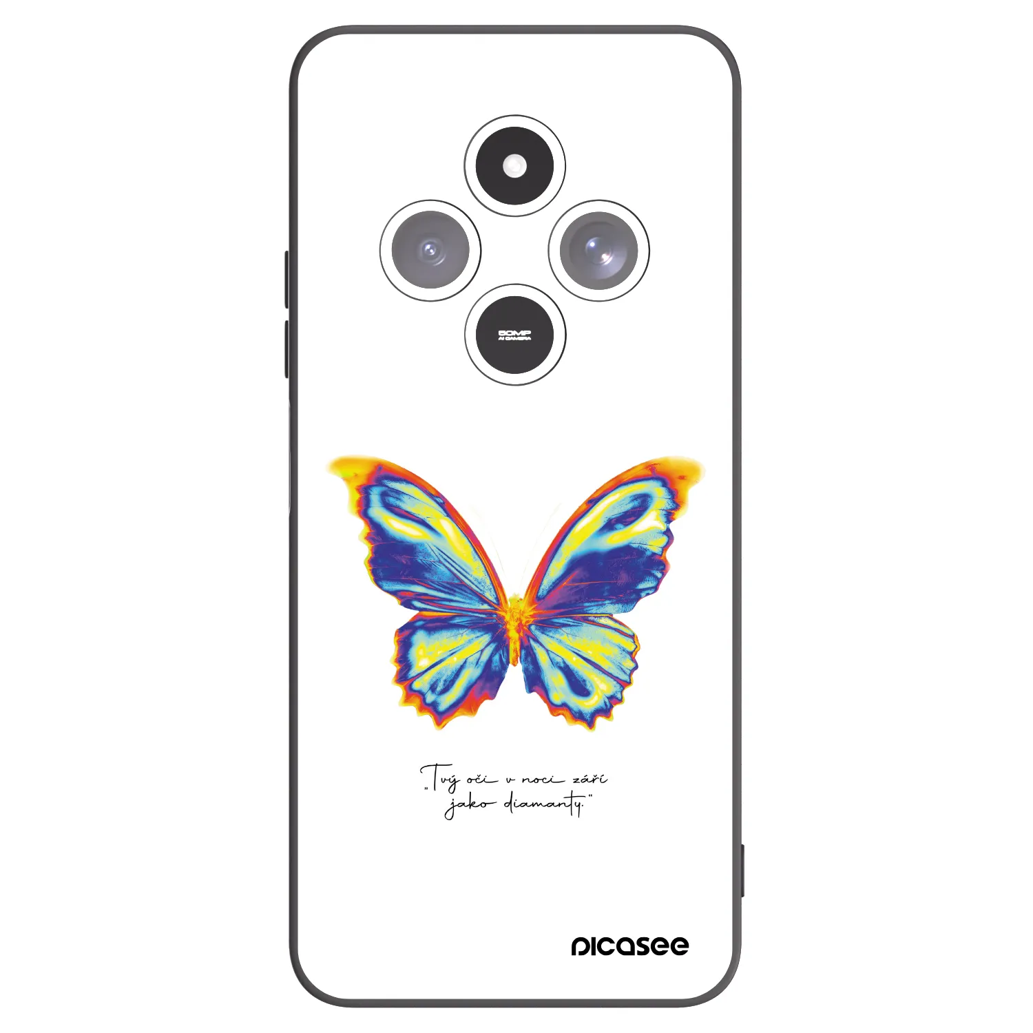 Picasee silikonový černý obal pro Xiaomi Redmi 14C - Diamanty White