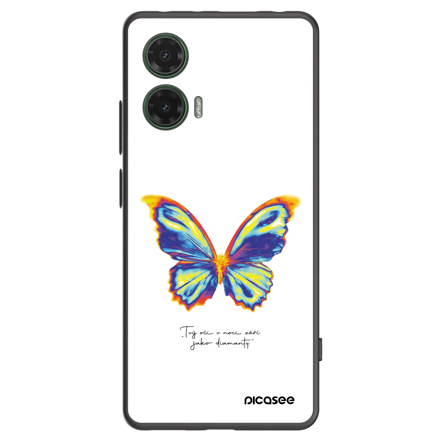 Picasee silikonový černý obal pro Motorola Moto G35 5G - Diamanty White