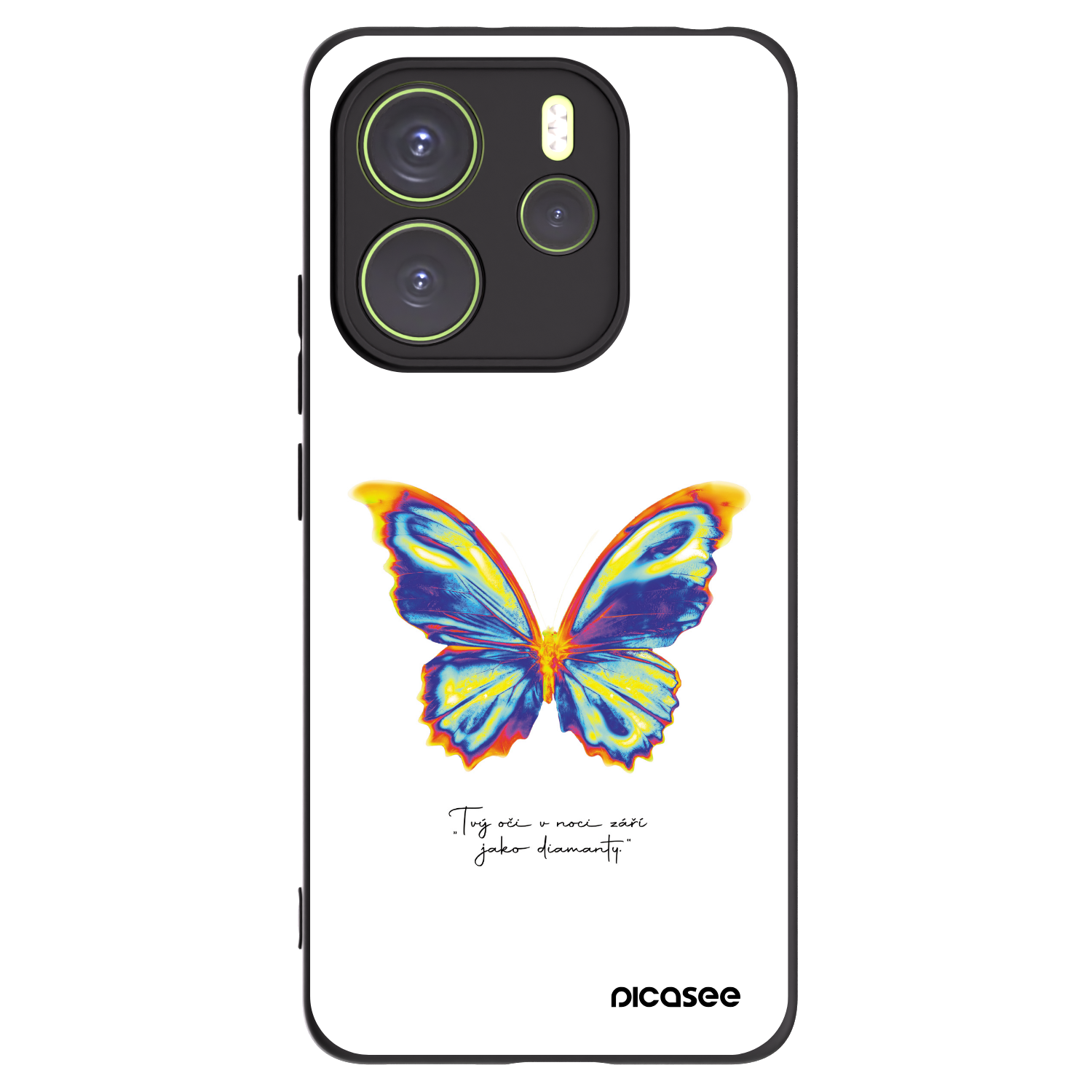 Picasee silikonový černý obal pro Xiaomi Redmi Note 14 4G - Diamanty White