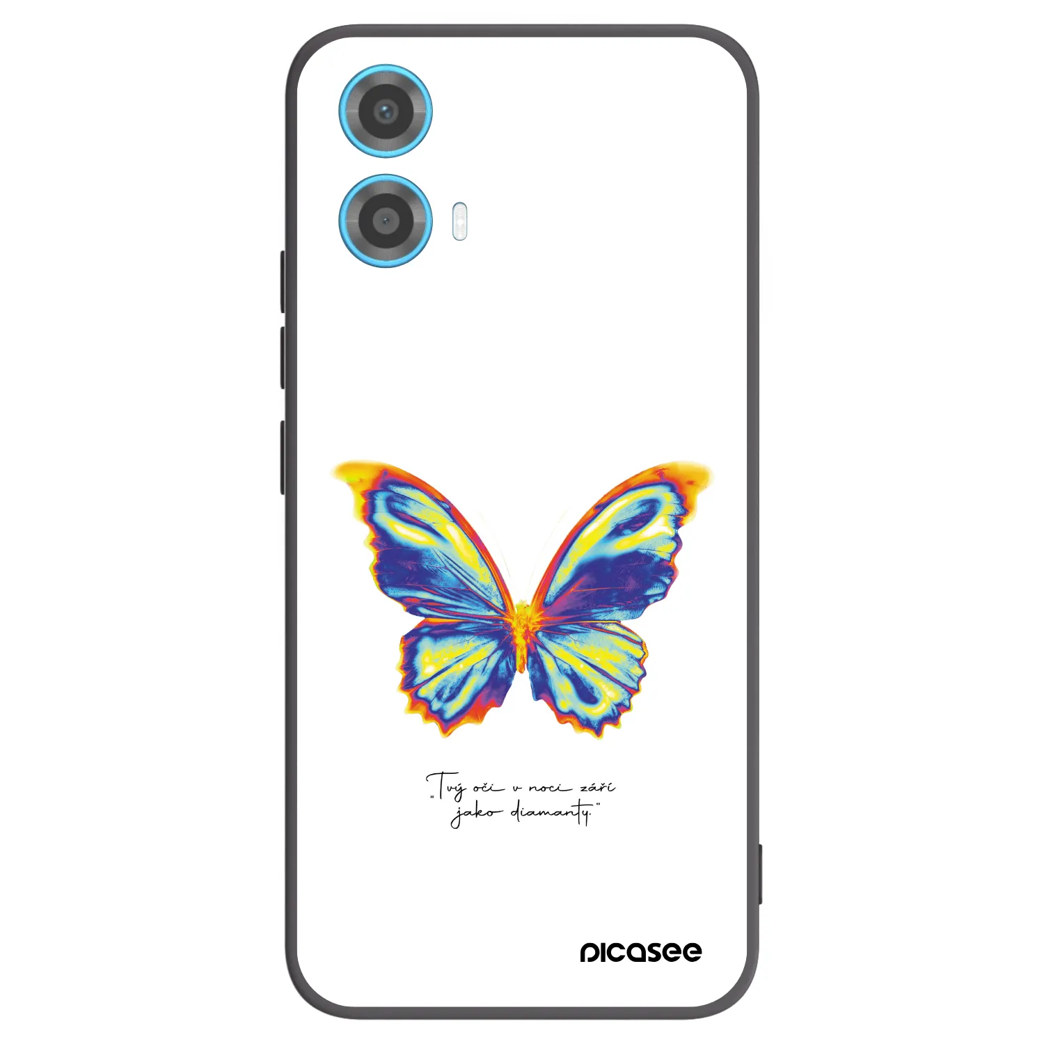 Picasee silikonový černý obal pro Motorola Moto G34 5G - Diamanty White