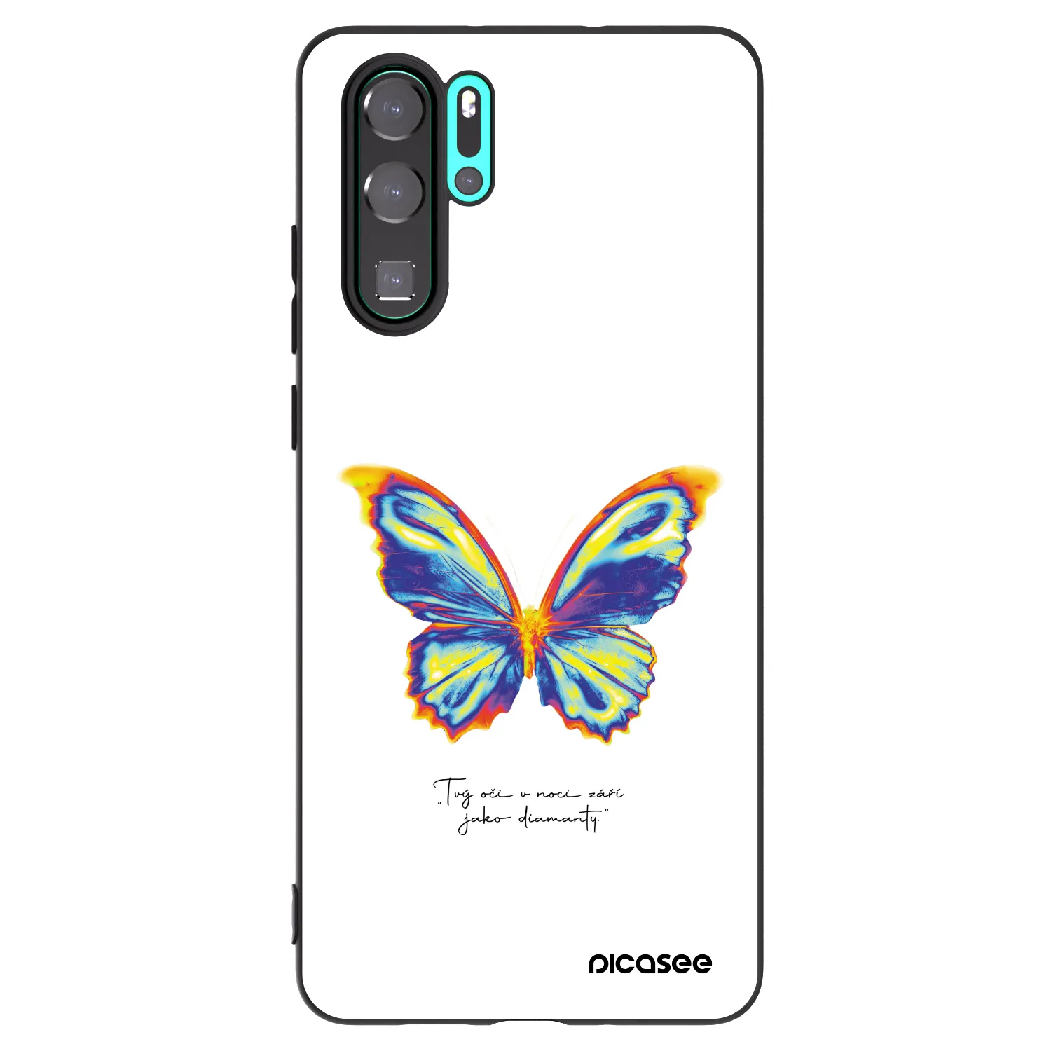 Picasee silikonový černý obal pro Huawei P30 Pro - Diamanty White