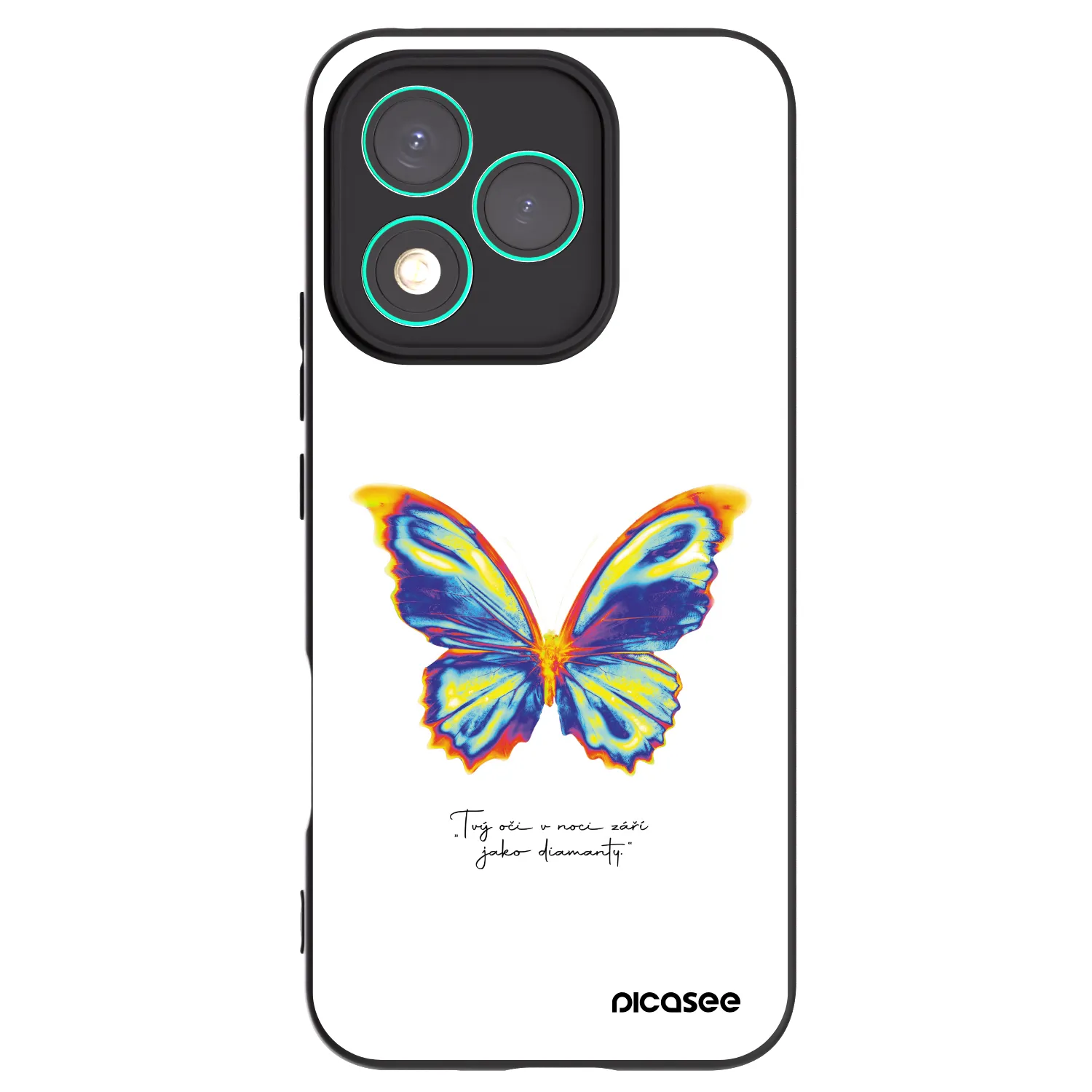 Picasee silikonový černý obal pro Honor 400 Lite 5G - Diamanty White