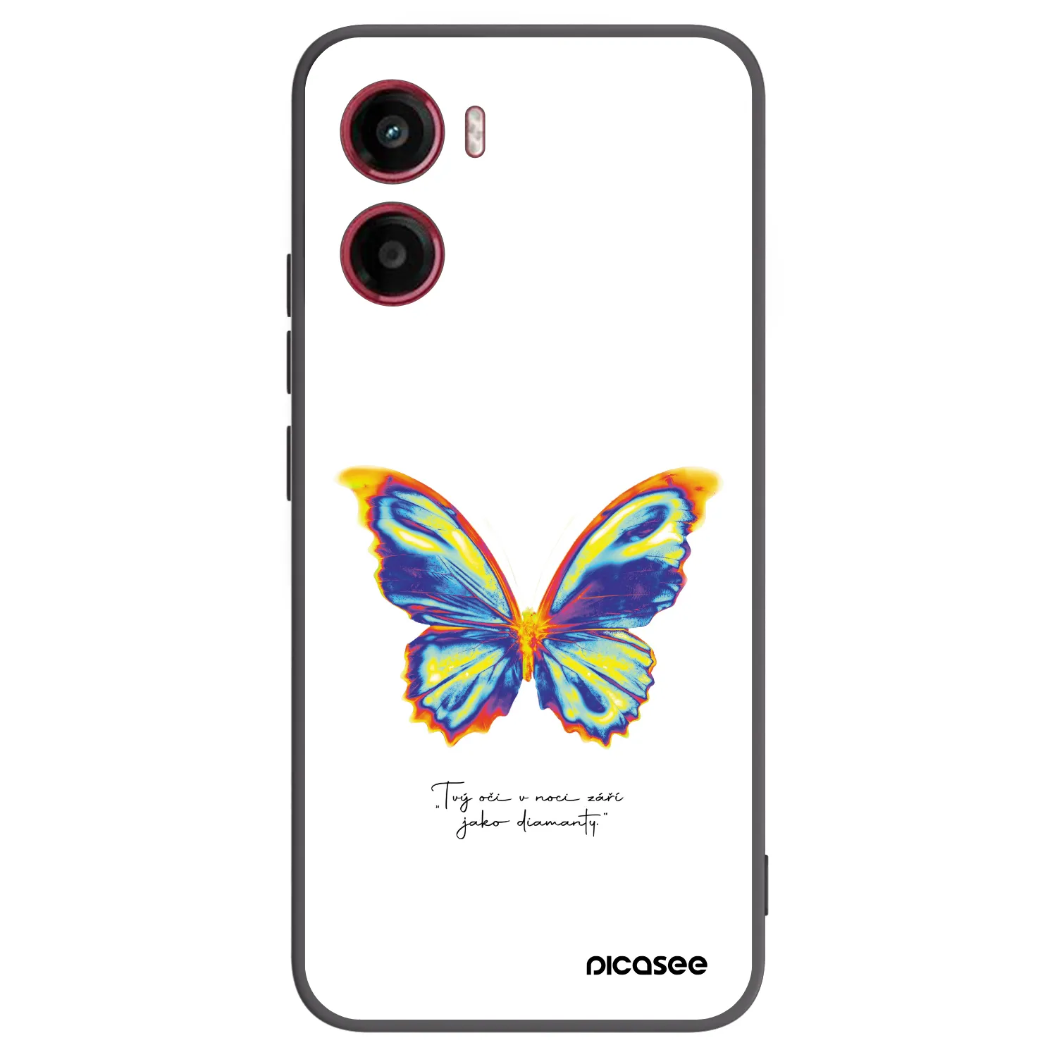 Picasee silikonový černý obal pro Motorola Moto G05 - Diamanty White