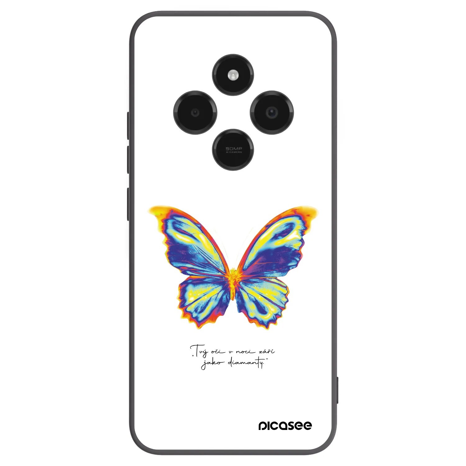 Picasee silikonový černý obal pro Xiaomi Poco C75 - Diamanty White