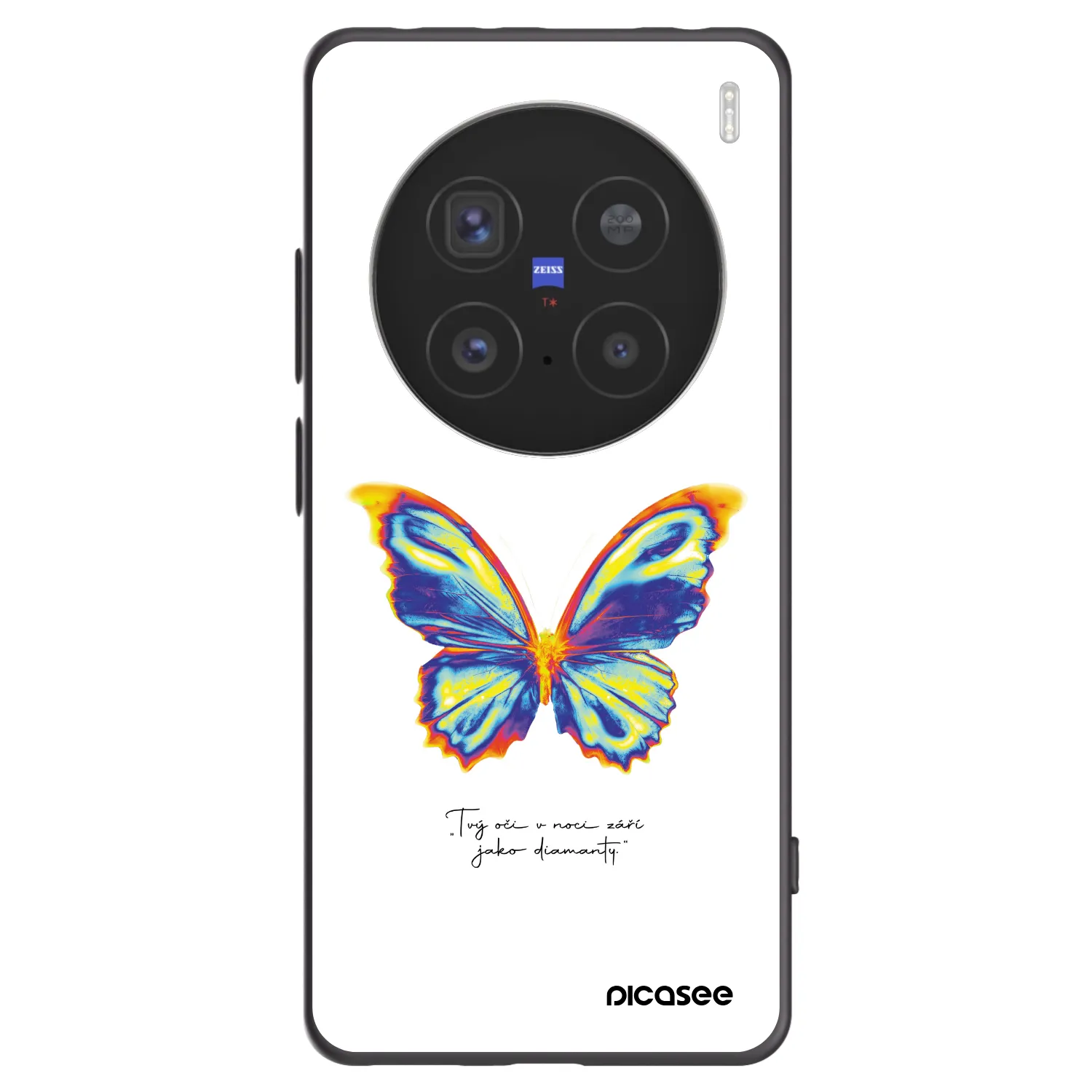 Picasee silikonový černý obal pro Vivo X200 Pro - Diamanty White