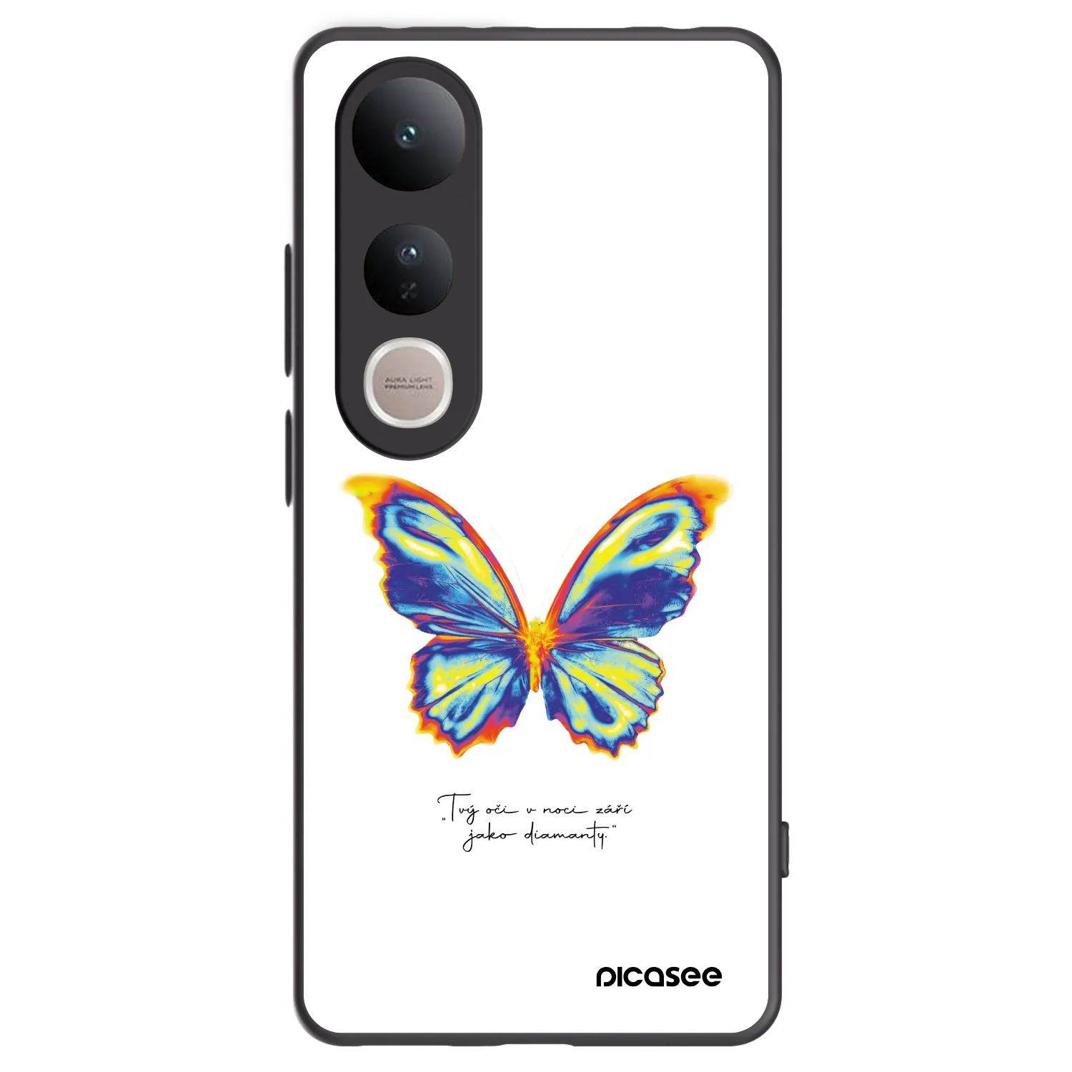 Picasee silikonový černý obal pro Vivo V50 Lite 5G - Diamanty White