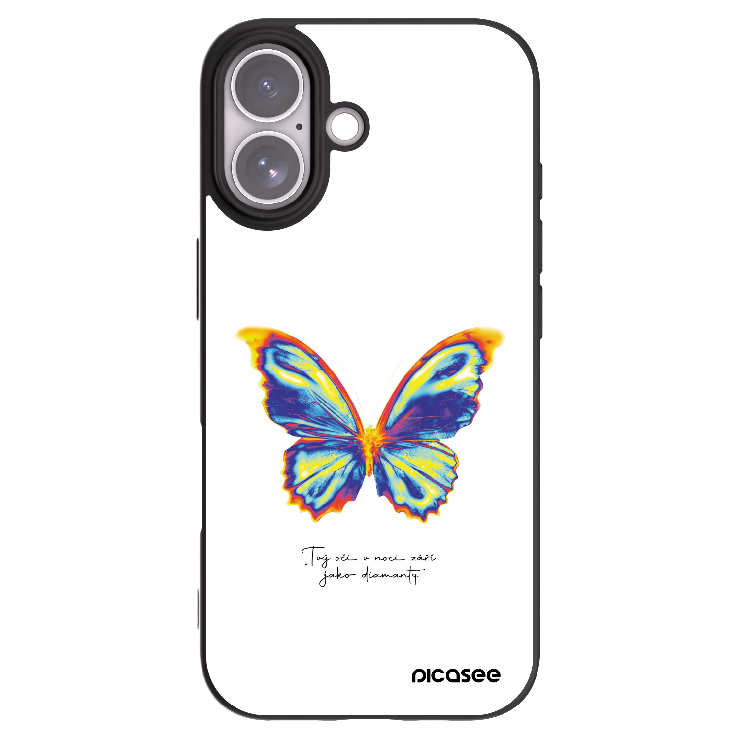 Picasee silikonový černý obal pro Apple iPhone 17 - Diamanty White