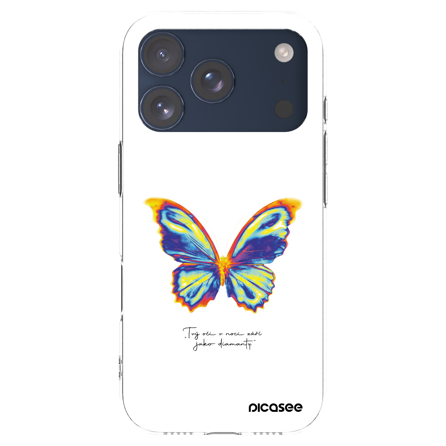 Picasee silikonový průhledný obal pro Apple iPhone 17 Pro - Diamanty White