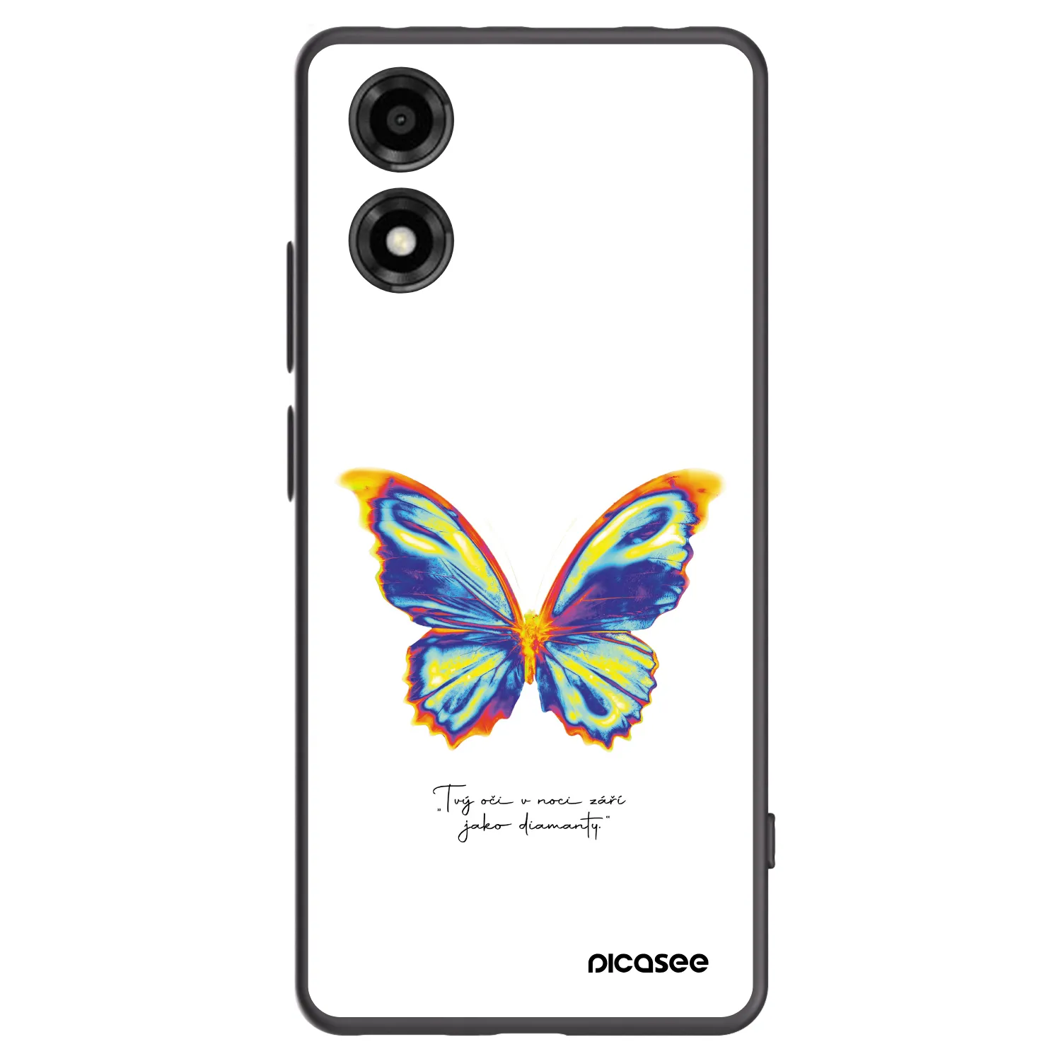 Picasee silikonový černý obal pro Motorola Moto E14 - Diamanty White