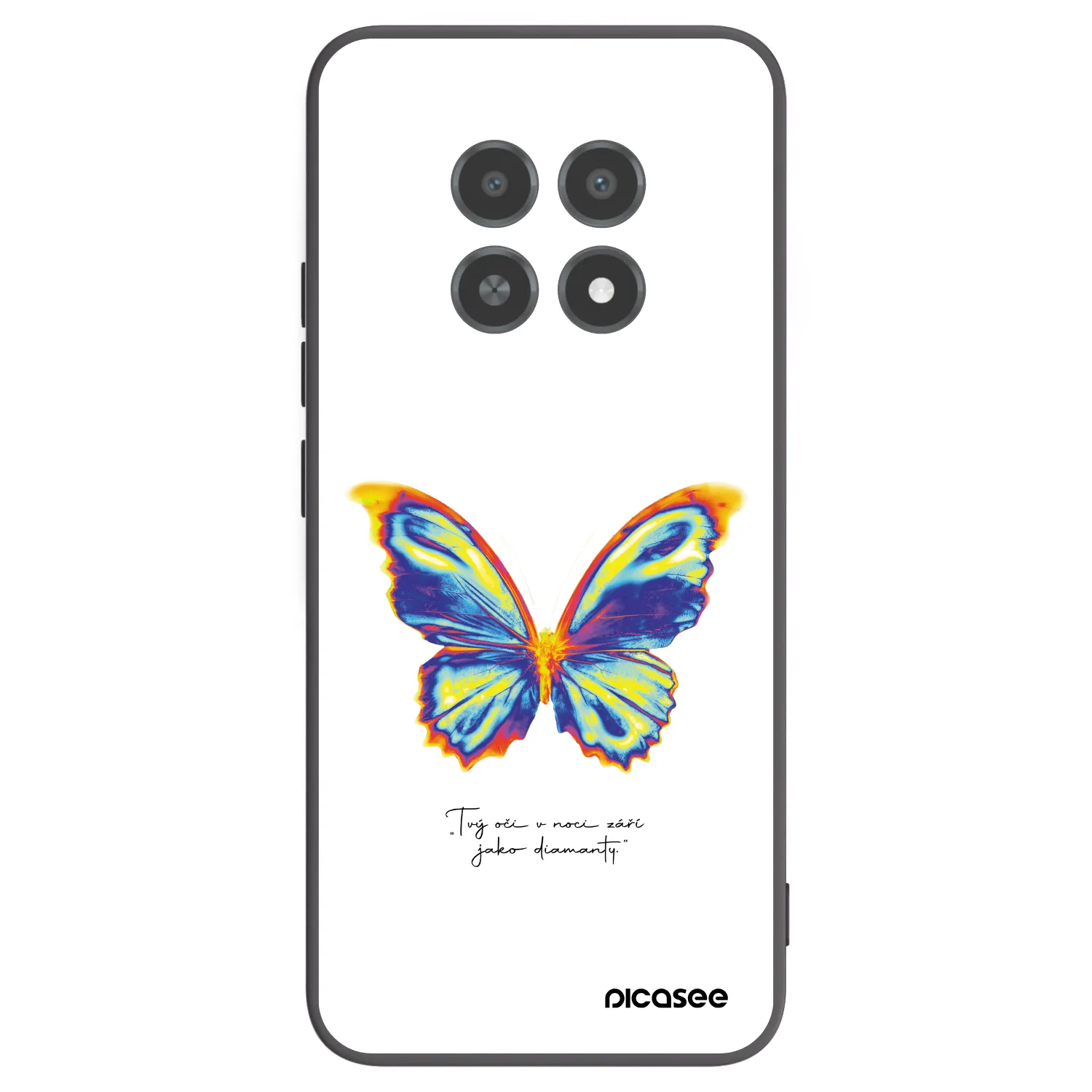 Picasee silikonový černý obal pro Realme 12X - Diamanty White